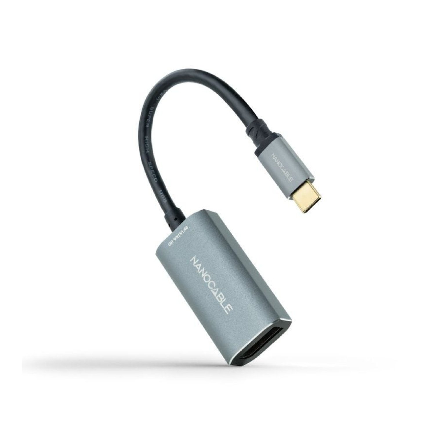 Nanocable · Conversor USB-C a DisplayPort · 15cm · Gris
