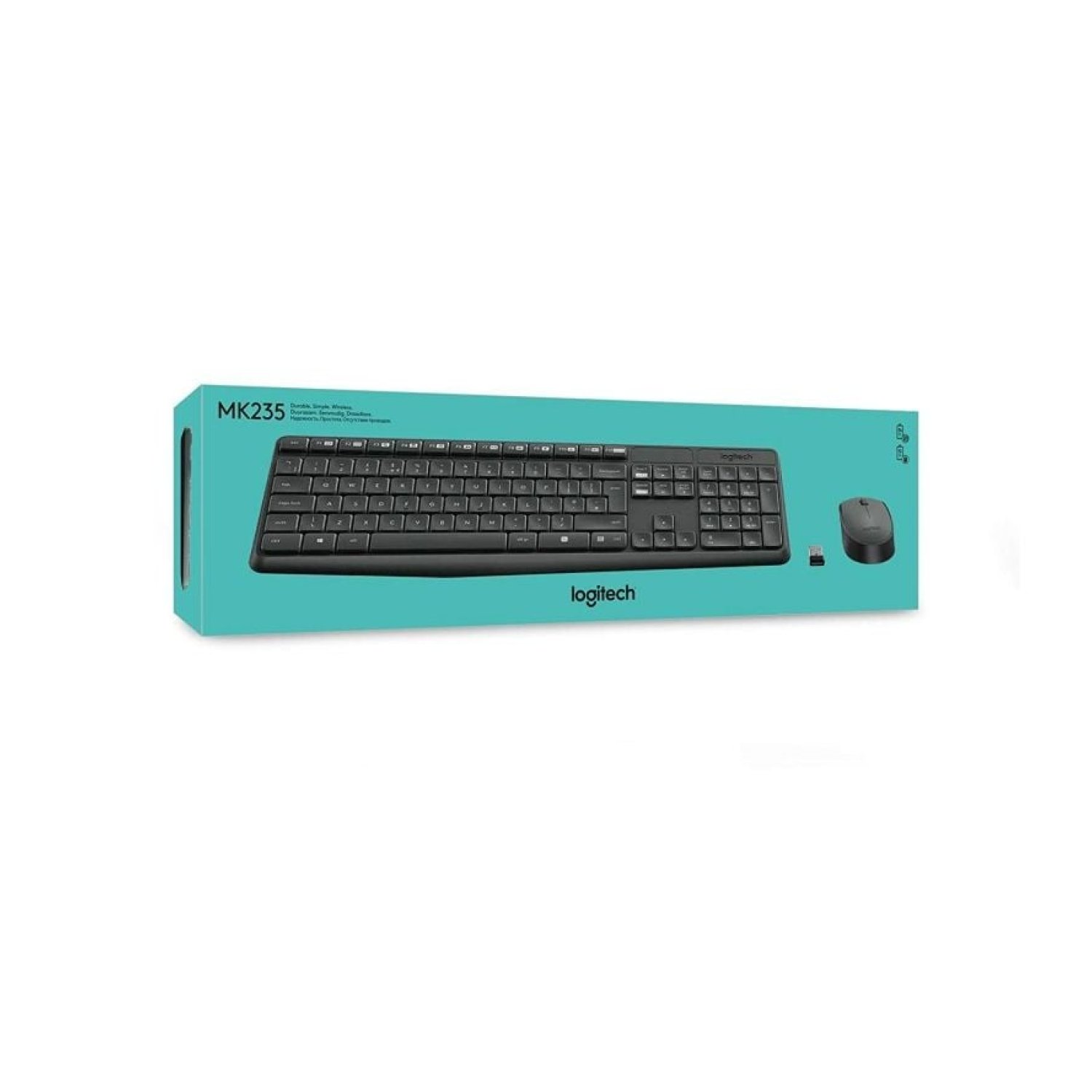 Logitech MK235 · Teclado y Ratón Inalámbricos · 2.4GHz · Pilas Incluidas