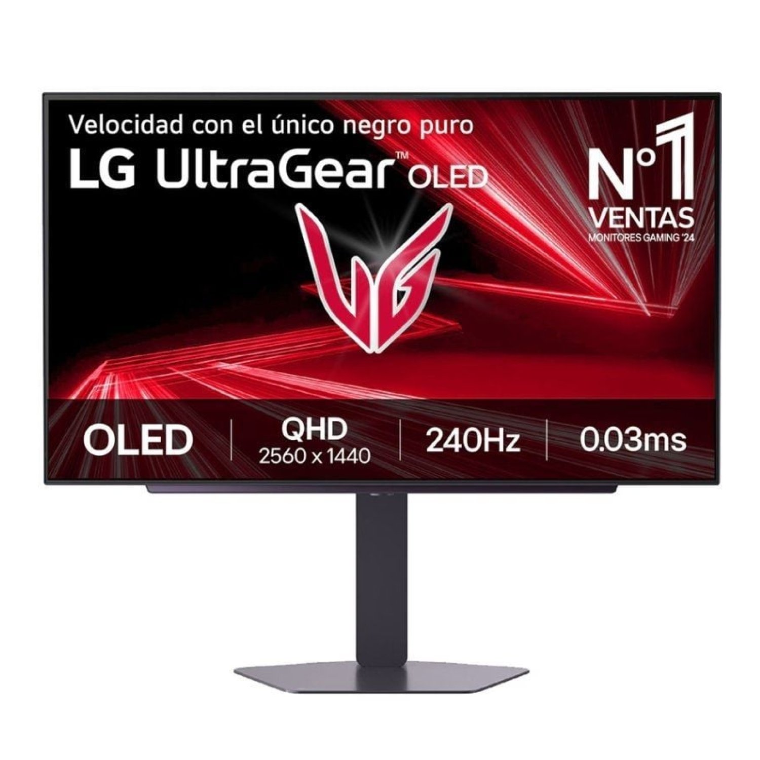 LG UltraGear 27GX704A-B · 27" QHD OLED · 240Hz · 0,03ms · Regulable altura