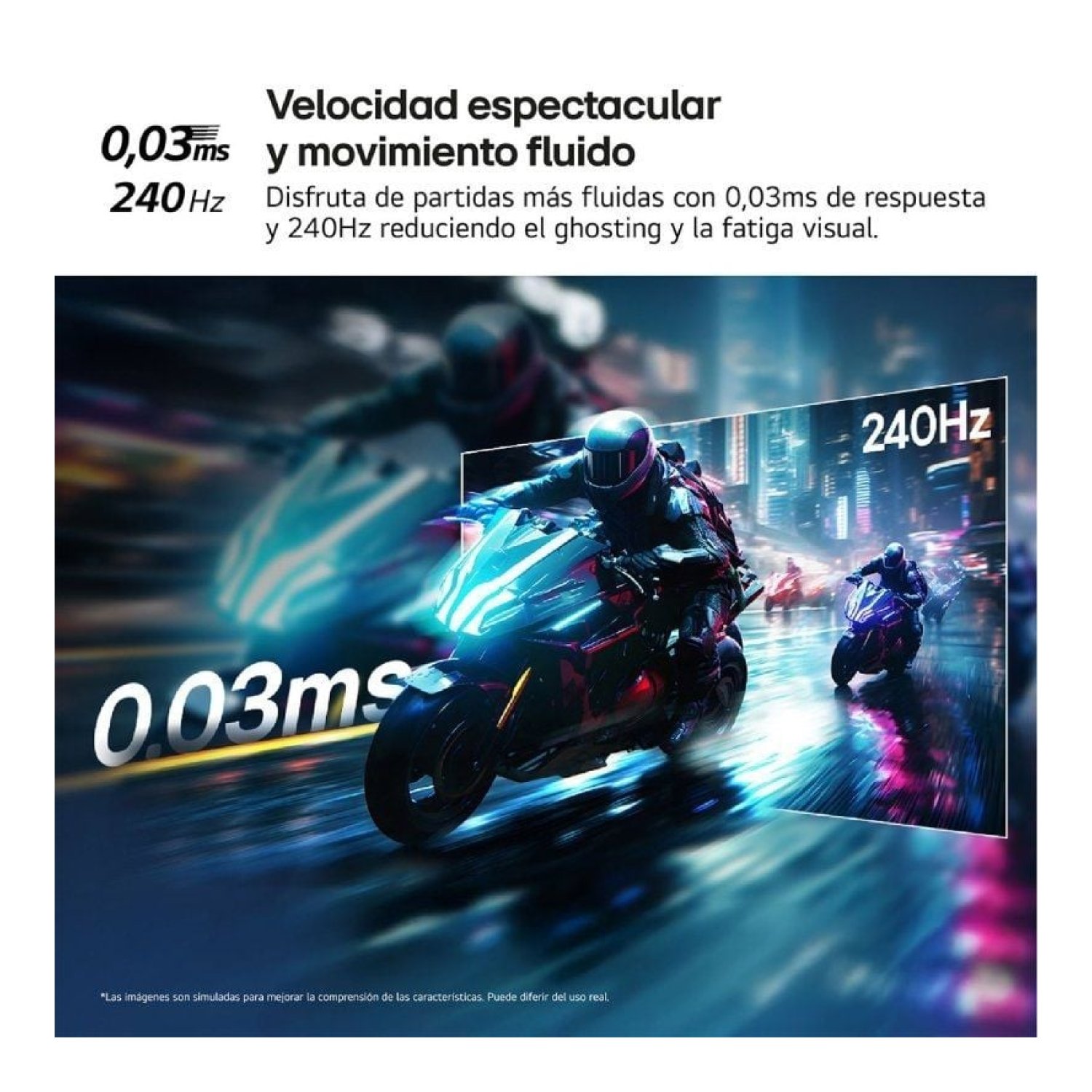 LG UltraGear 27GX704A-B · 27" QHD OLED · 240Hz · 0,03ms · Regulable altura
