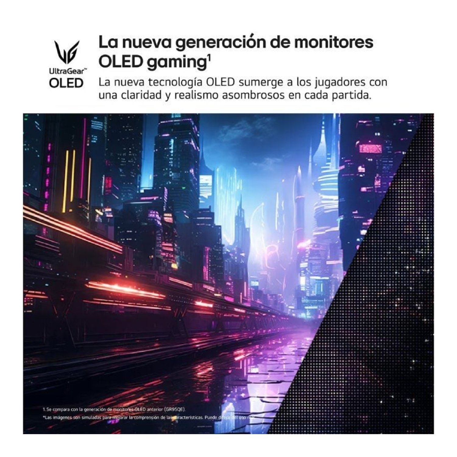 LG UltraGear 27GX704A-B · 27" QHD OLED · 240Hz · 0,03ms · Regulable altura