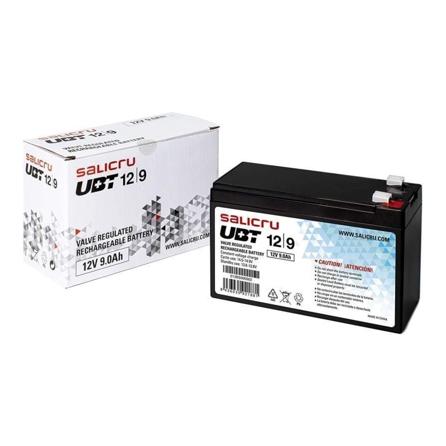 Salicru UBT 12/9 · Batería Compatible SAI · 12V 9Ah