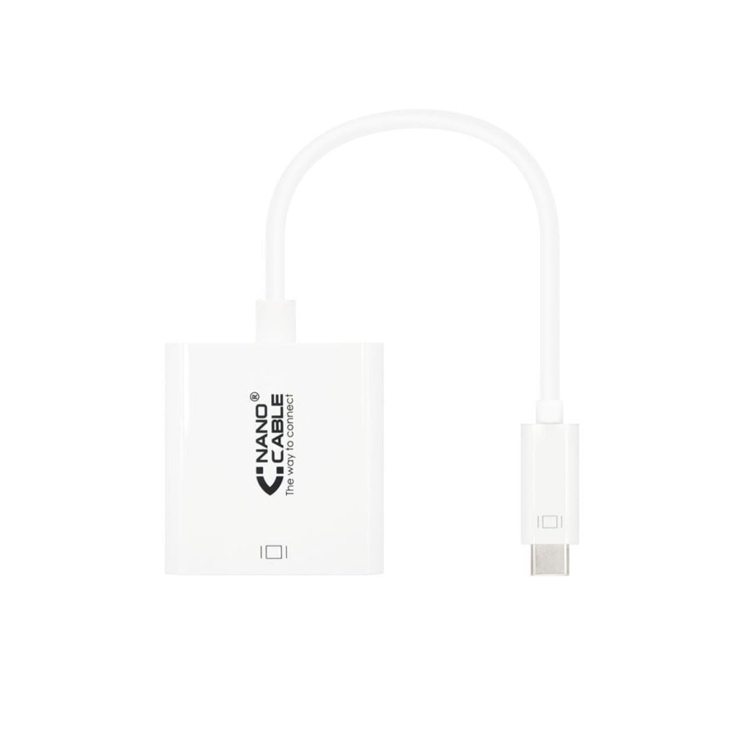 Nanocable · Conversor USB-C a HDMI · 15cm · Blanco