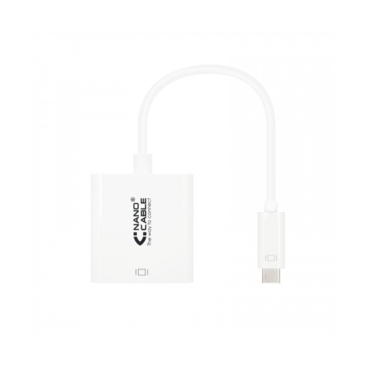 Nanocable · Conversor USB-C a HDMI · 15cm · Blanco