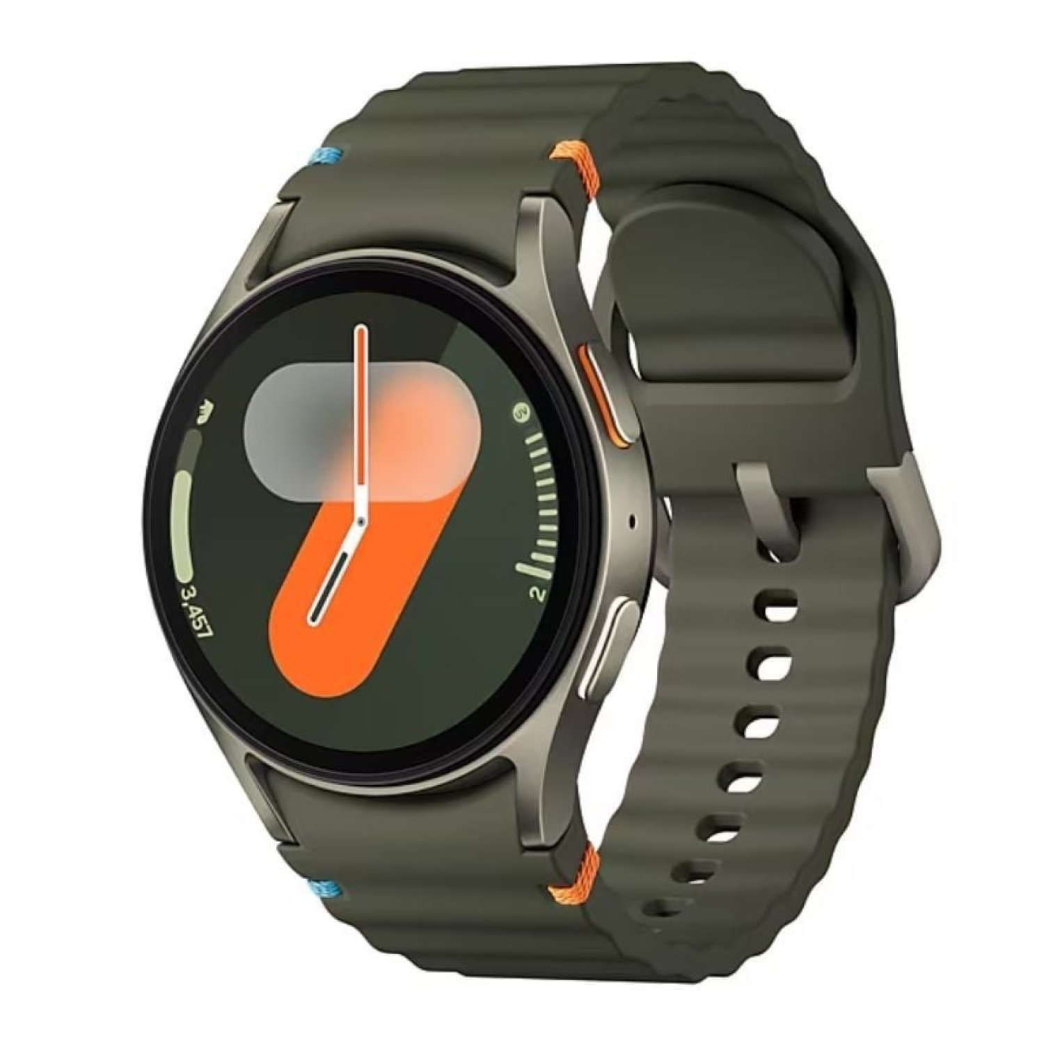 Samsung Galaxy Watch 7 · Notificaciones · Frecuencia Cardíaca · GPS · Verde