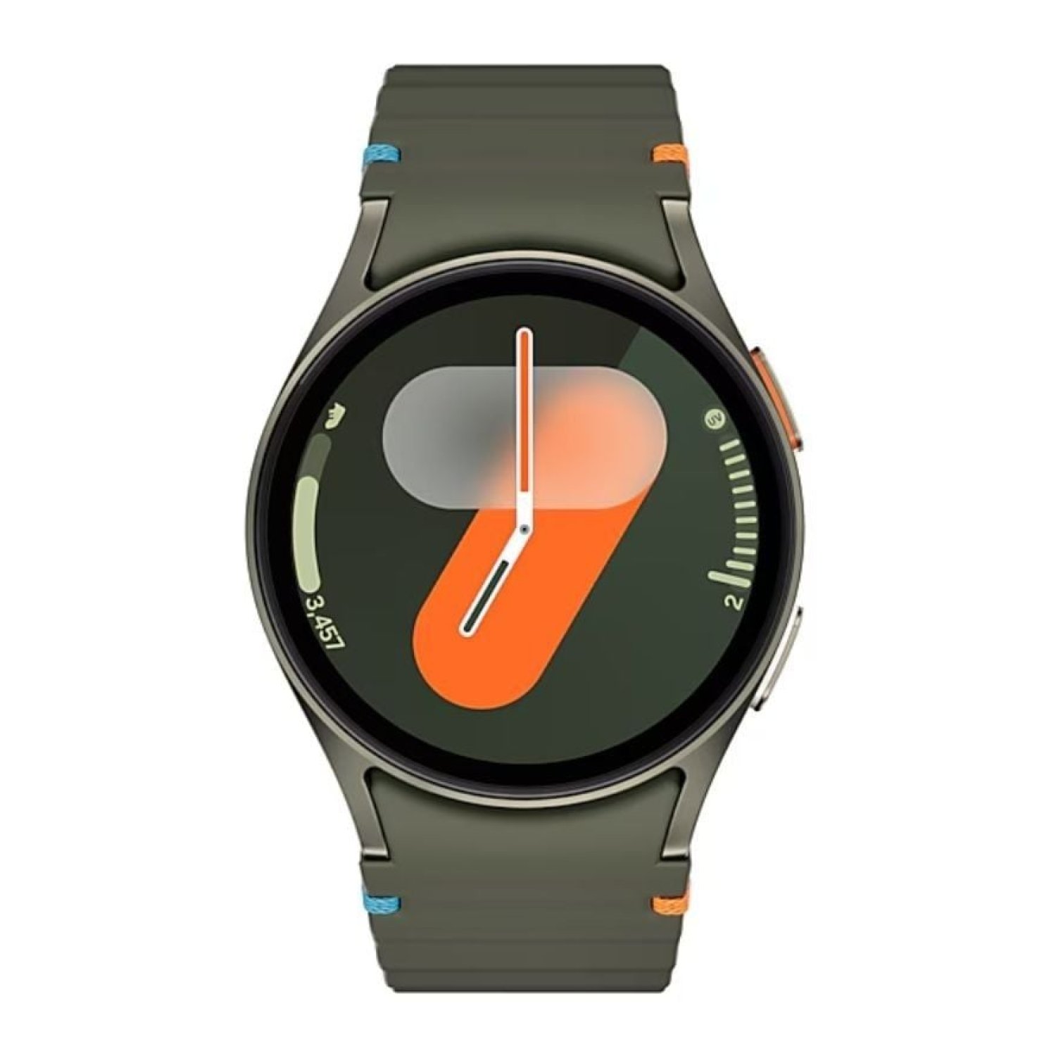 Samsung Galaxy Watch 7 · Notificaciones · Frecuencia Cardíaca · GPS · Verde