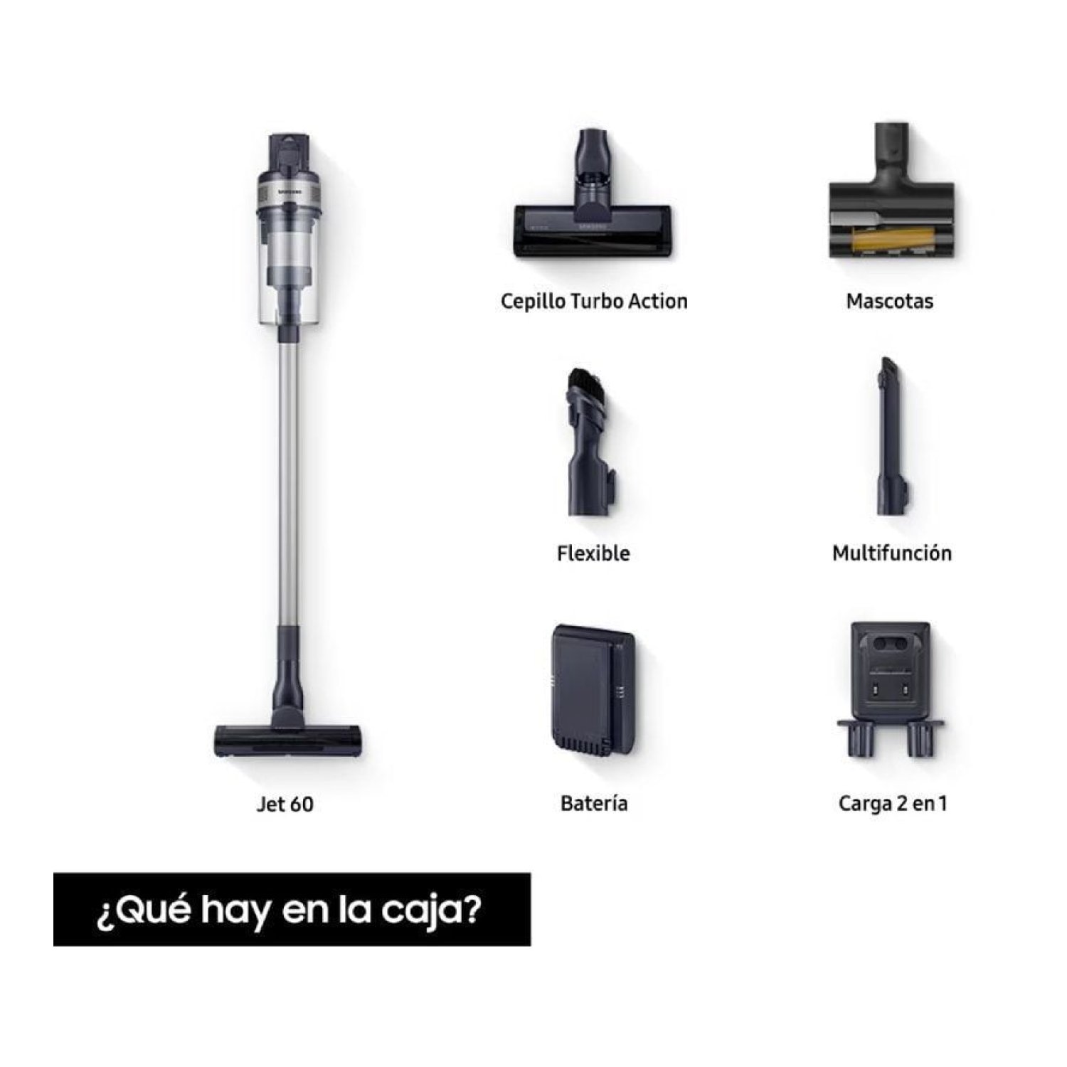 Aspirador Escoba con batería Samsung Jet 65 Pet/ 150W/ Autonomía 40 Min
