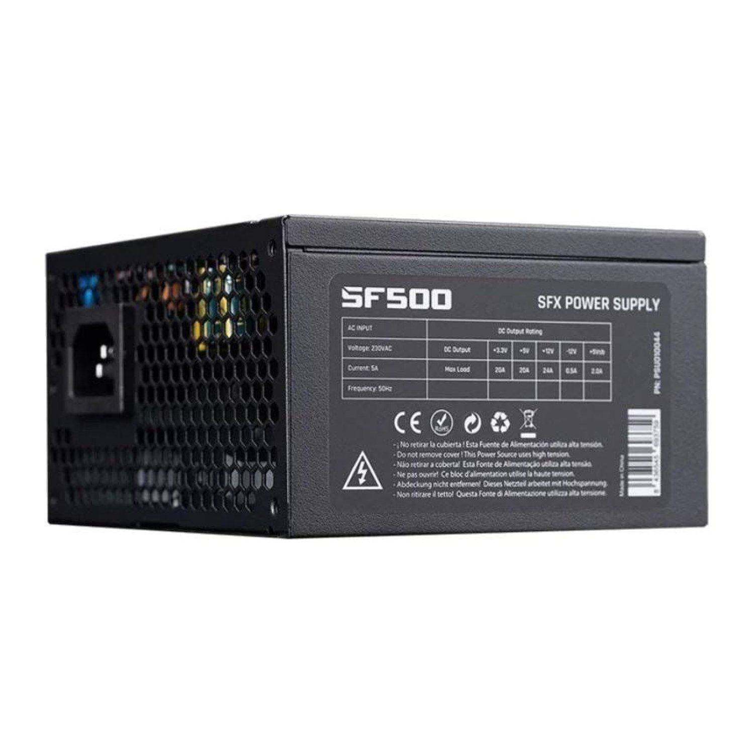 Hiditec SF500 · Fuente de Alimentación · 500W · Ventilador 8cm