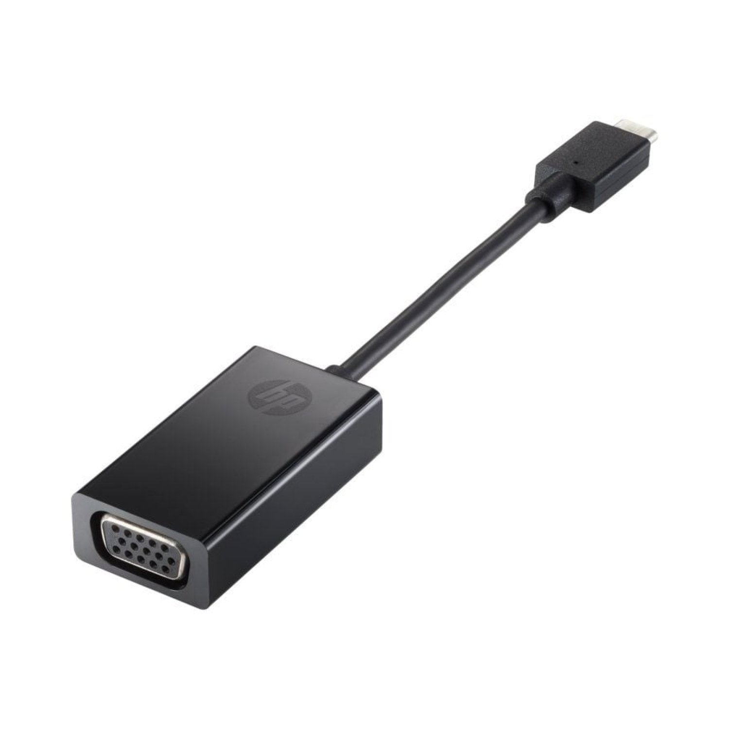 HP · Conversor USB Tipo-C a VGA · 7,6cm · Negro