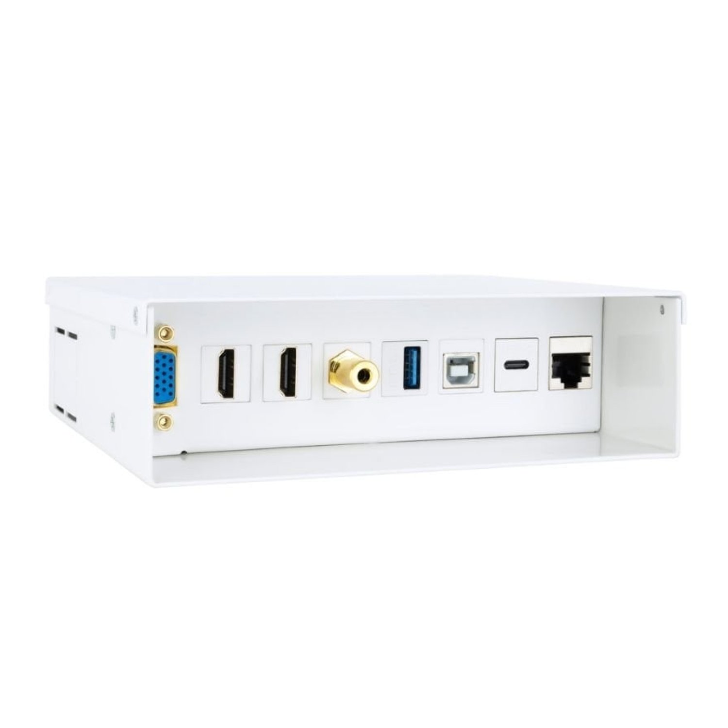 Nanocable · Caja de Conexiones · VGA · 2x HDMI · Jack 3.5 · USB 3.0 · USB-C · RJ45