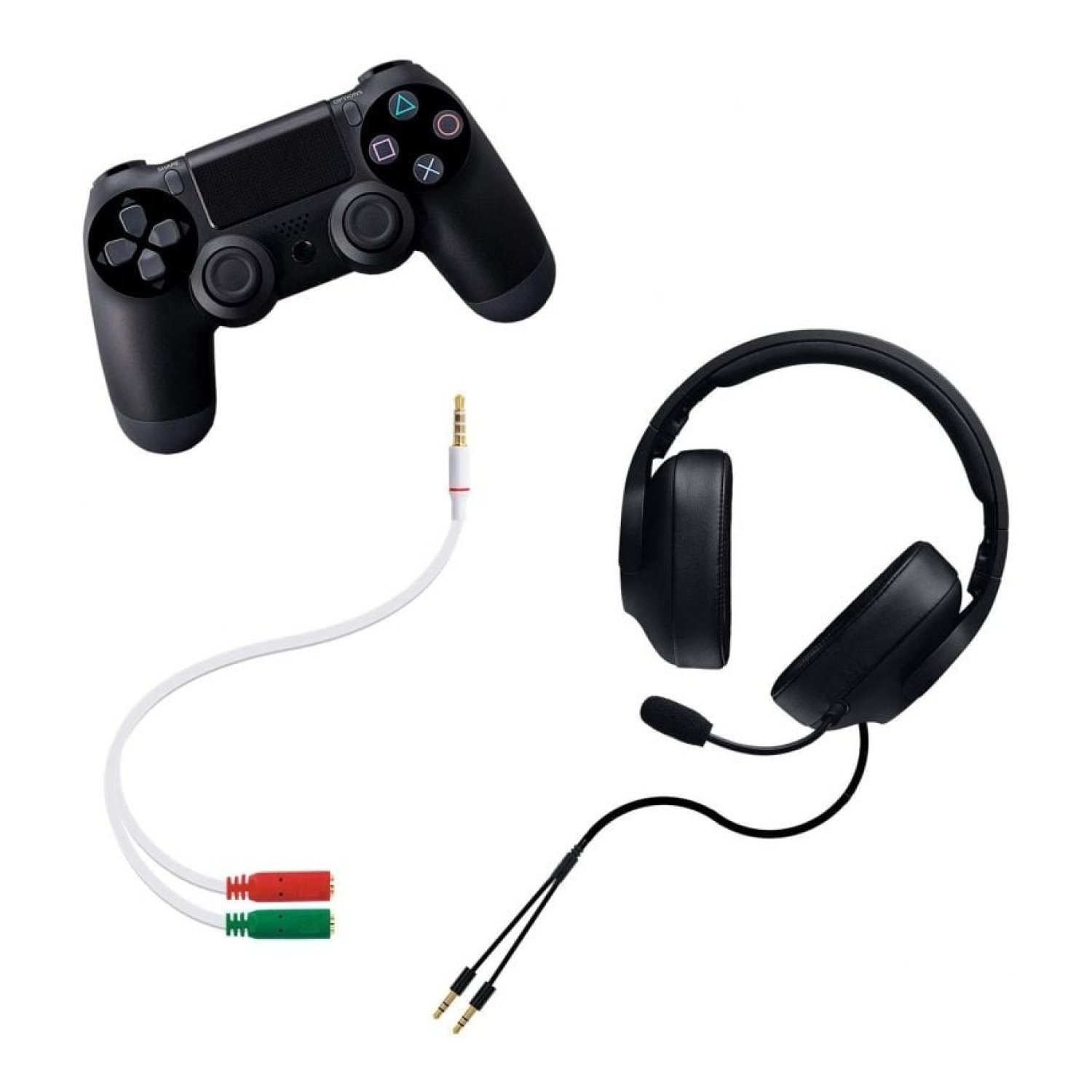 Nanocable · Cable Estéreo Jack 3.5 · Macho a 2x Hembra · 20cm · Blanco