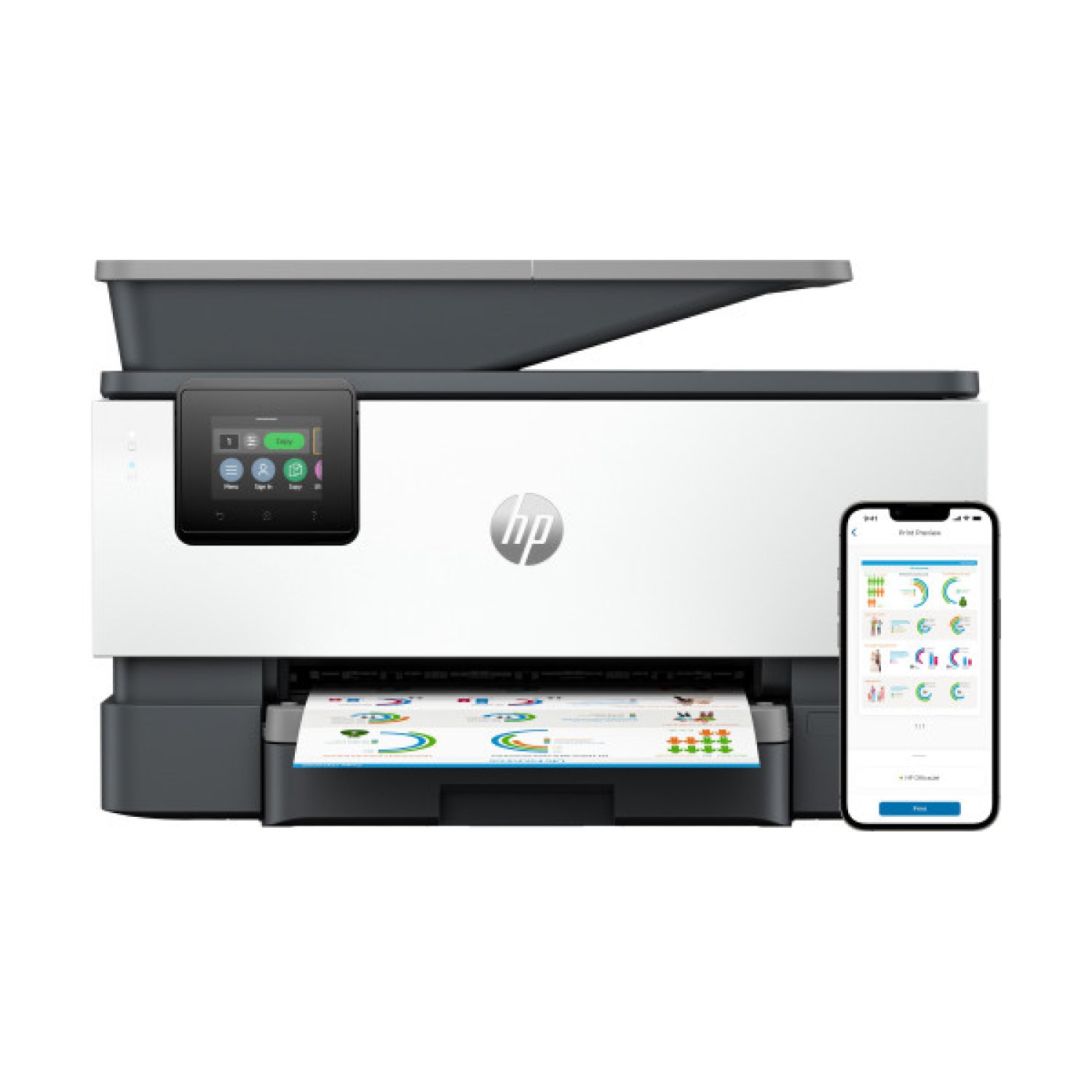 HP OfficeJet Pro 9120b · Multifunción · WiFi · Fax · Dúplex · ADF · Blanca