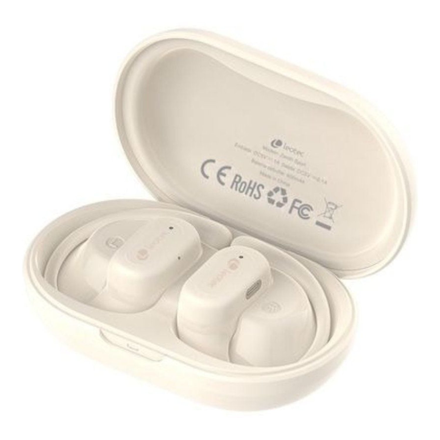 Leotec Open Air Zenith Sport · Auriculares Bluetooth · Estuche Carga · 6,5h Autonomía · Beige