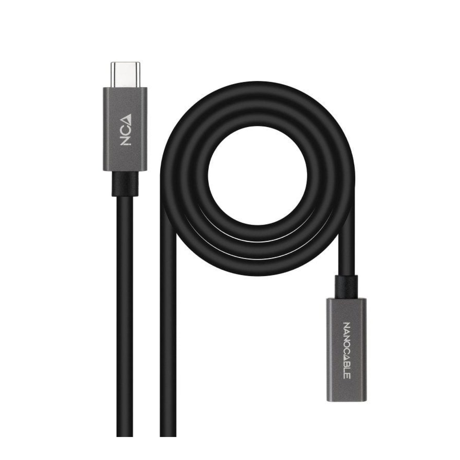 Nanocable · Cable Alargador USB 3.2 · USB-C Macho/Hembra · 1,5m · Negro