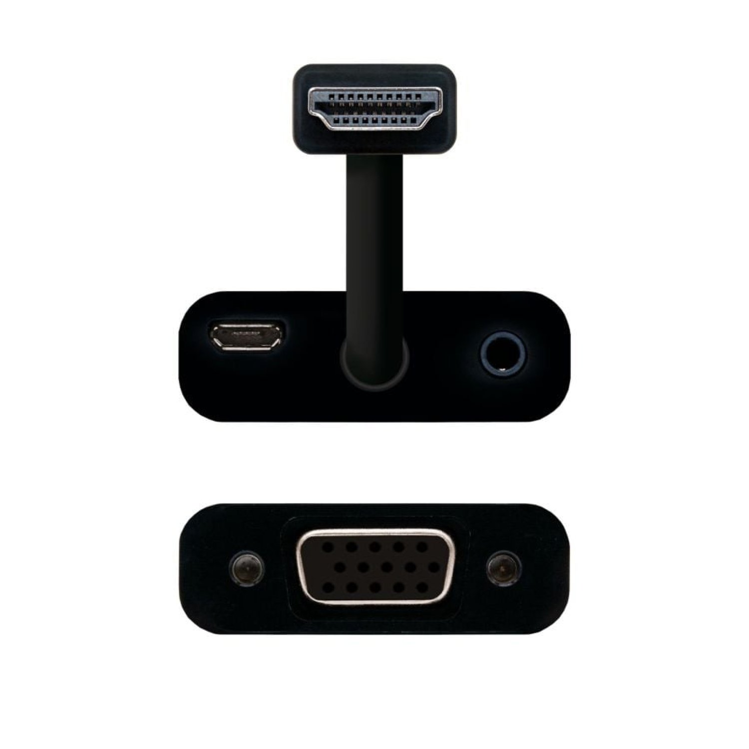 Nanocable · Conversor HDMI Macho a VGA · Jack 3.5mm · 10cm · Negro