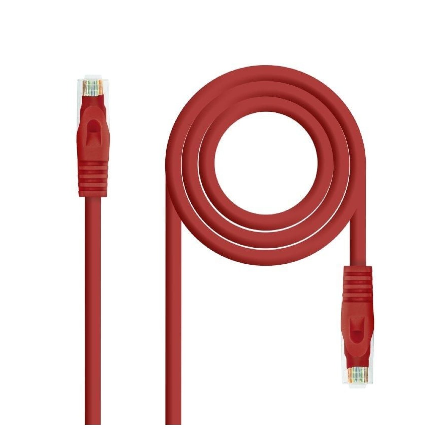 Nanocable Cable RJ45 UTP Cat.6A · 25cm · LSZH · Rojo
