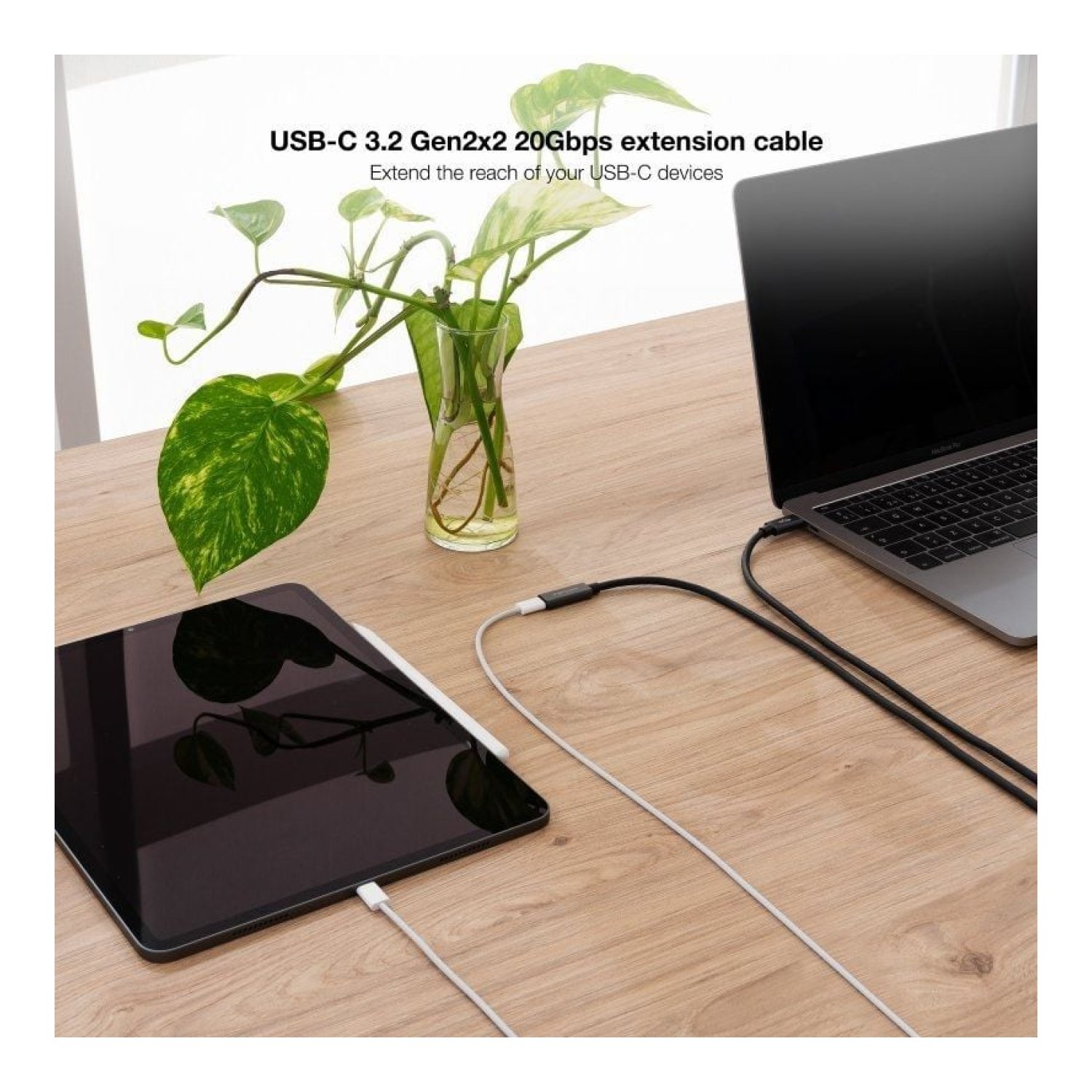 Nanocable · Alargador USB 3.2 Tipo-C · 50cm · Negro