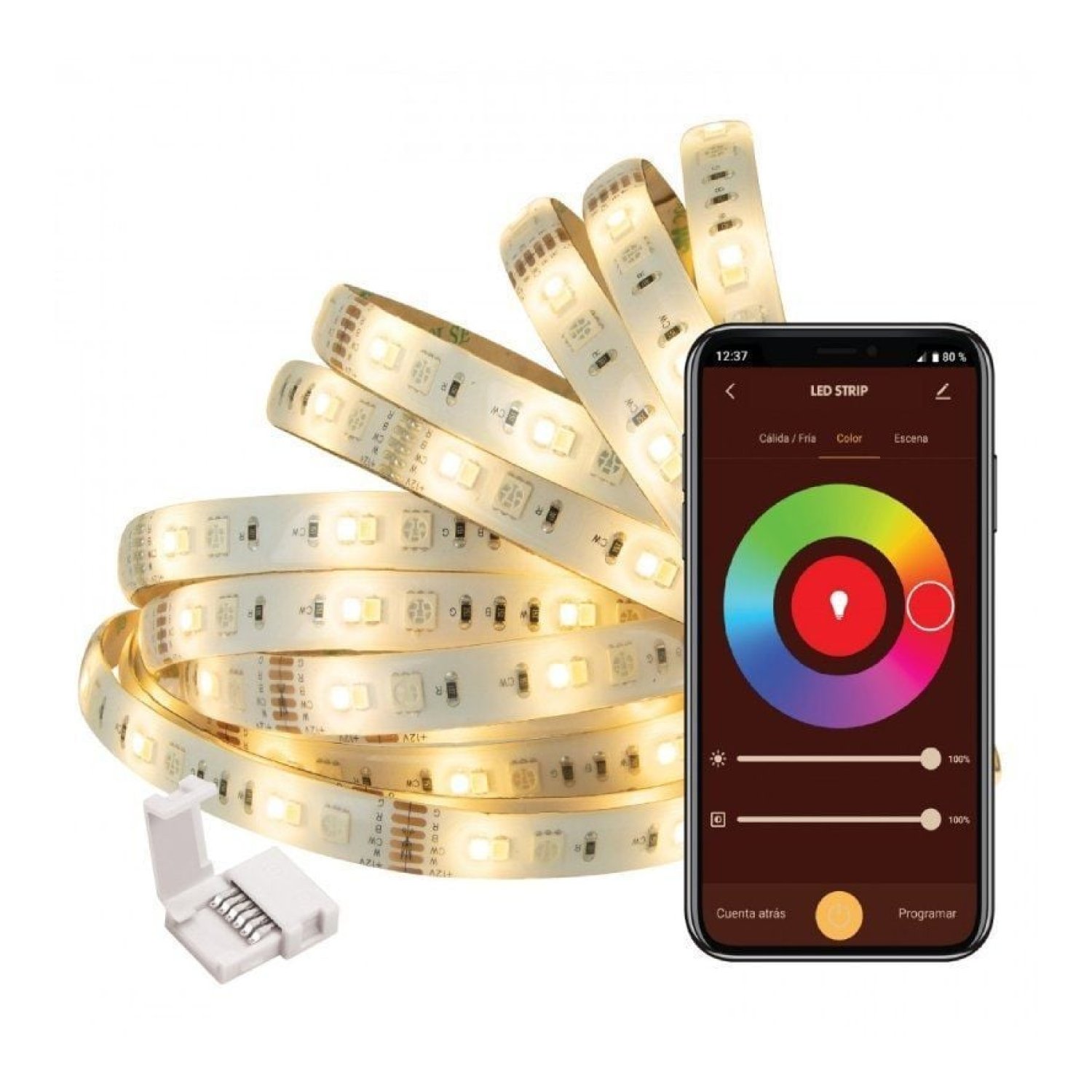 Muvit IO Tira LED · 5m · 24W · RGB+CCT · Regulable · WiFi