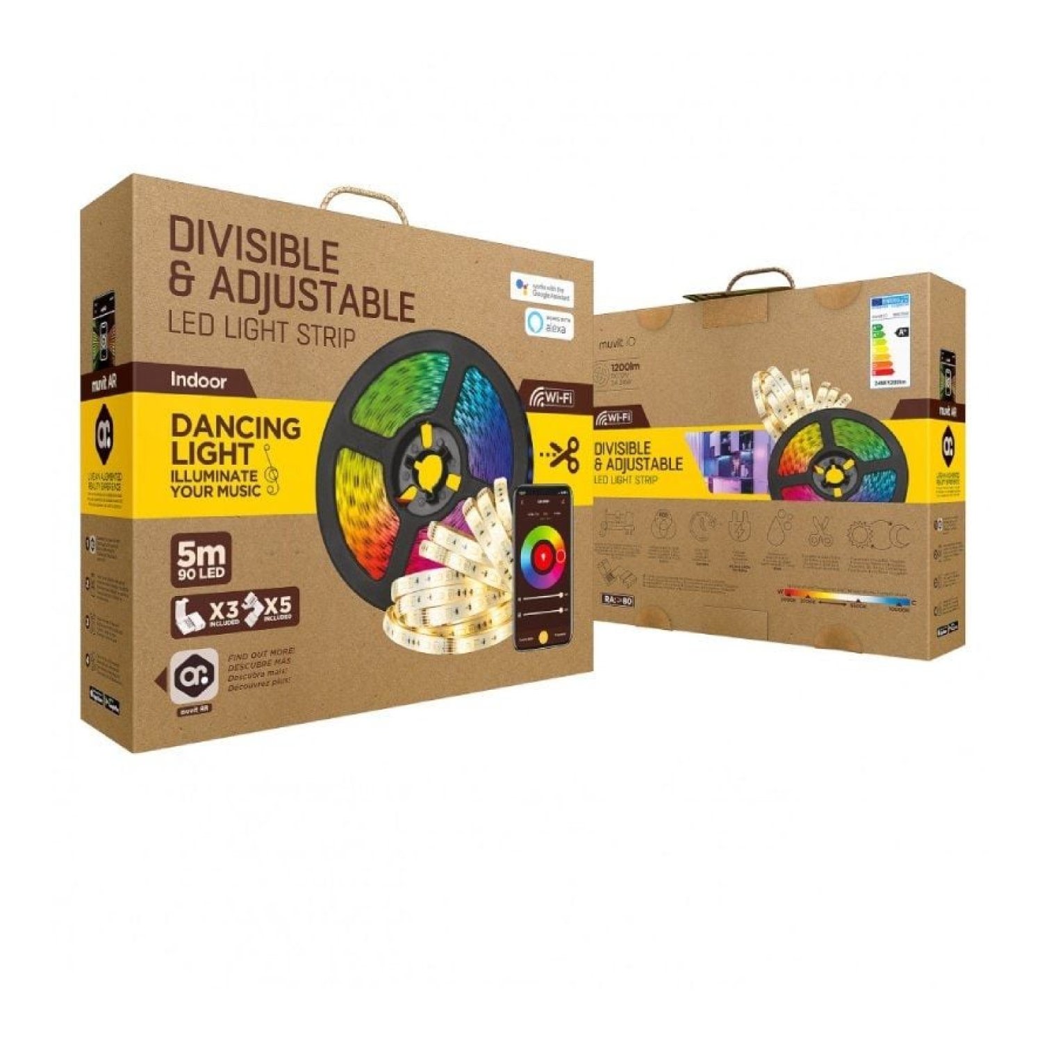 Muvit IO Tira LED · 5m · 24W · RGB+CCT · Regulable · WiFi