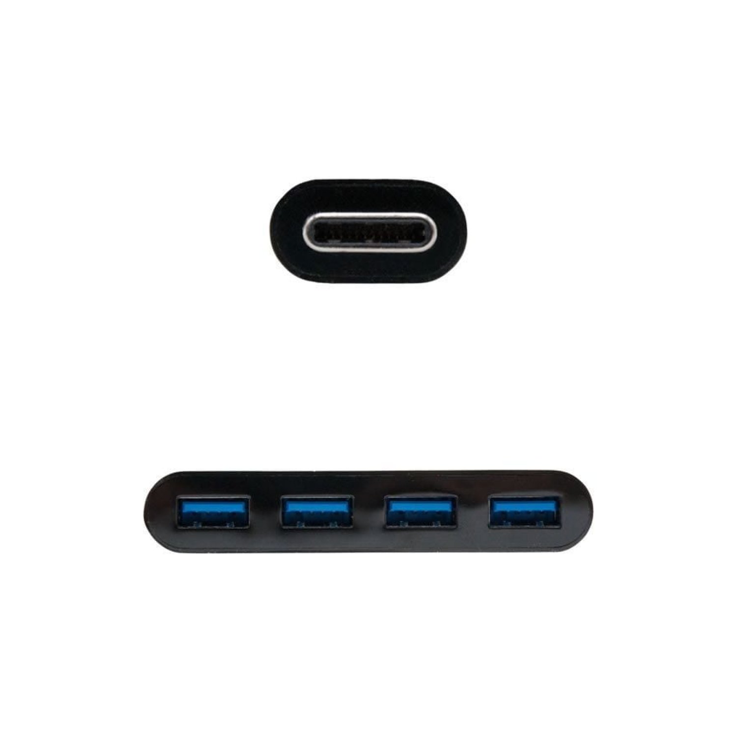 Nanocable Hub USB Tipo-C · 4 Puertos USB · Conectividad Múltiple
