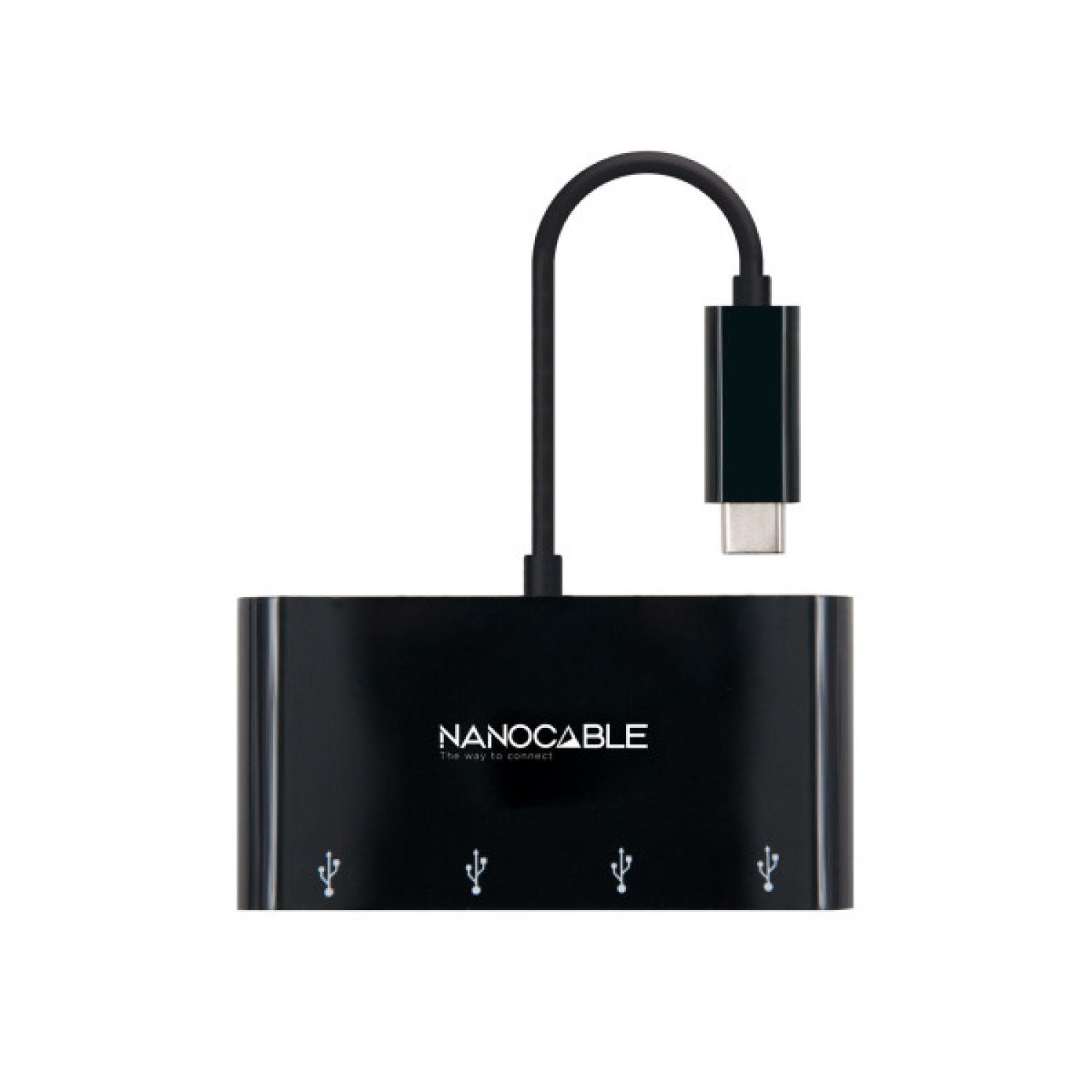 Nanocable Hub USB Tipo-C · 4 Puertos USB · Conectividad Múltiple