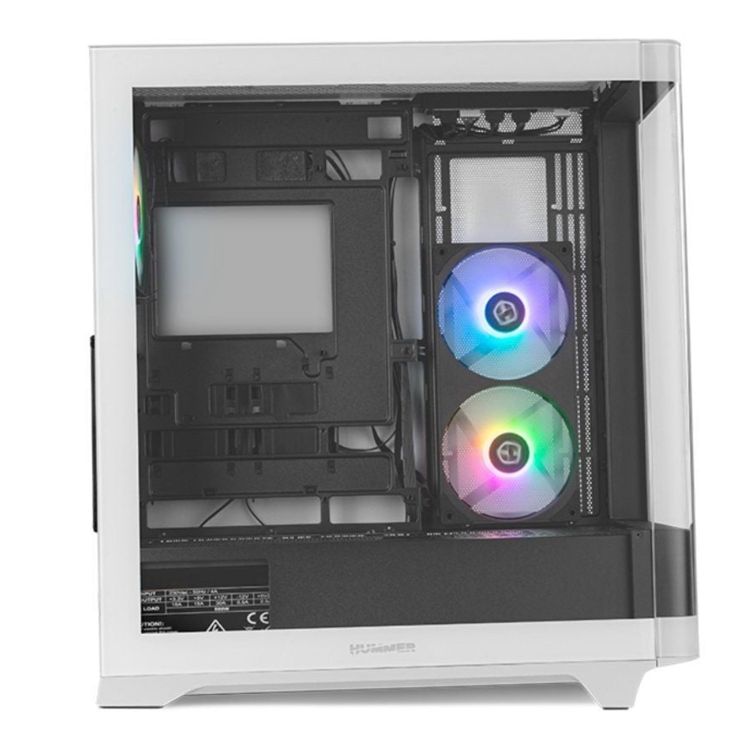 Nox Hummer Ether · Caja Semitorre Gaming ATX · Blanca y Negra