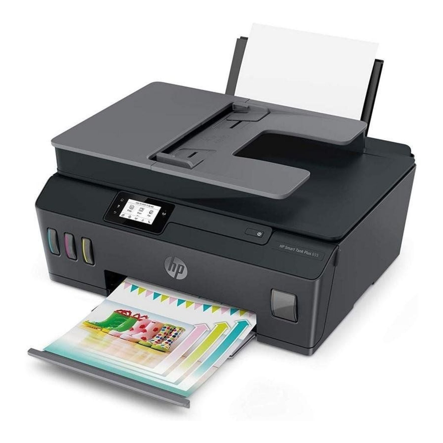 HP Smart Tank Plus 655 · Multifunción · WiFi · Fax · Negra