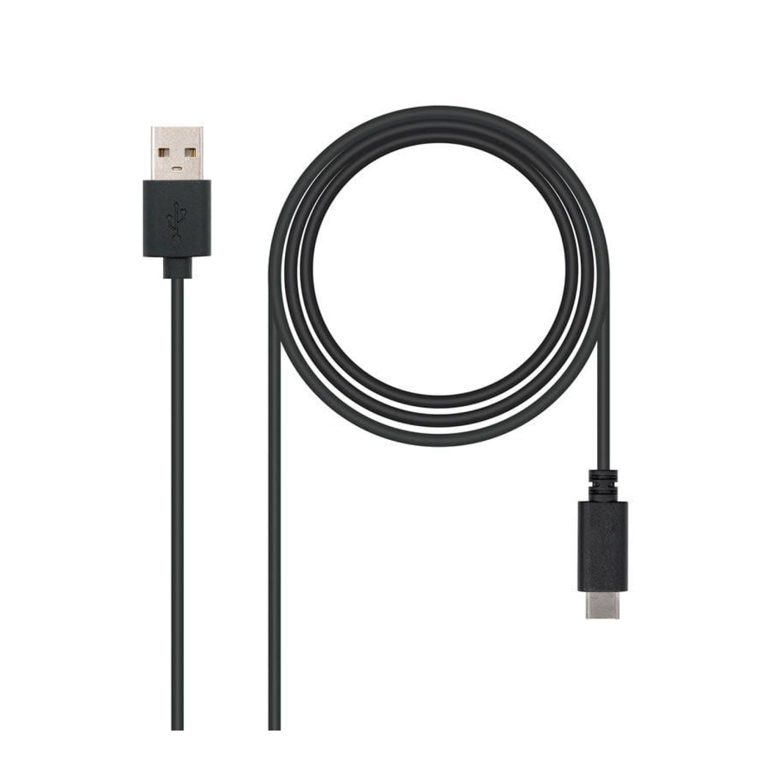 Nanocable · Cable USB 2.0 · USB-C a USB-A · 480Mbps · 1m · Negro