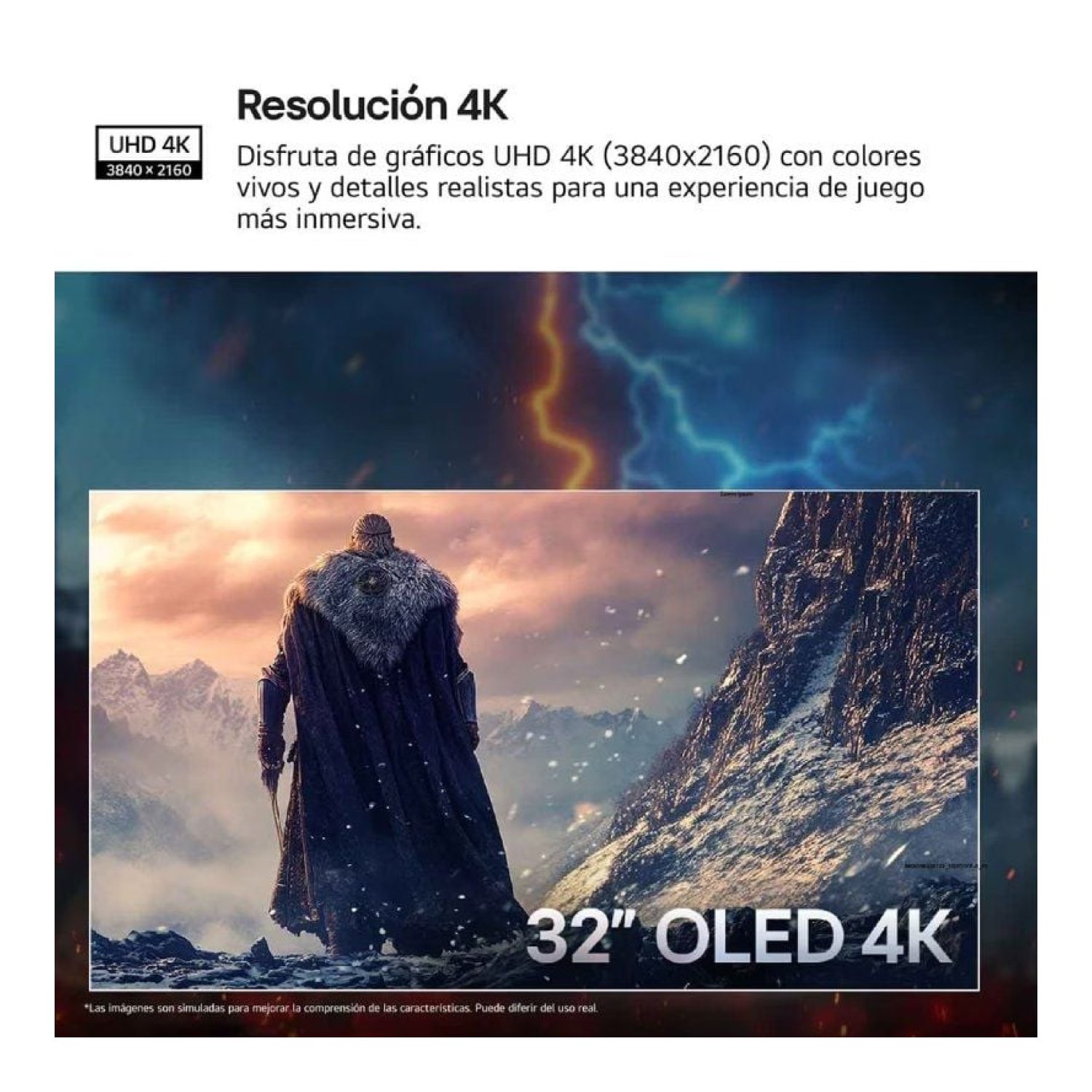 LG UltraGear 32GX850A-B · 32" 4K OLED · 330Hz · 0,03ms · Regulable en altura