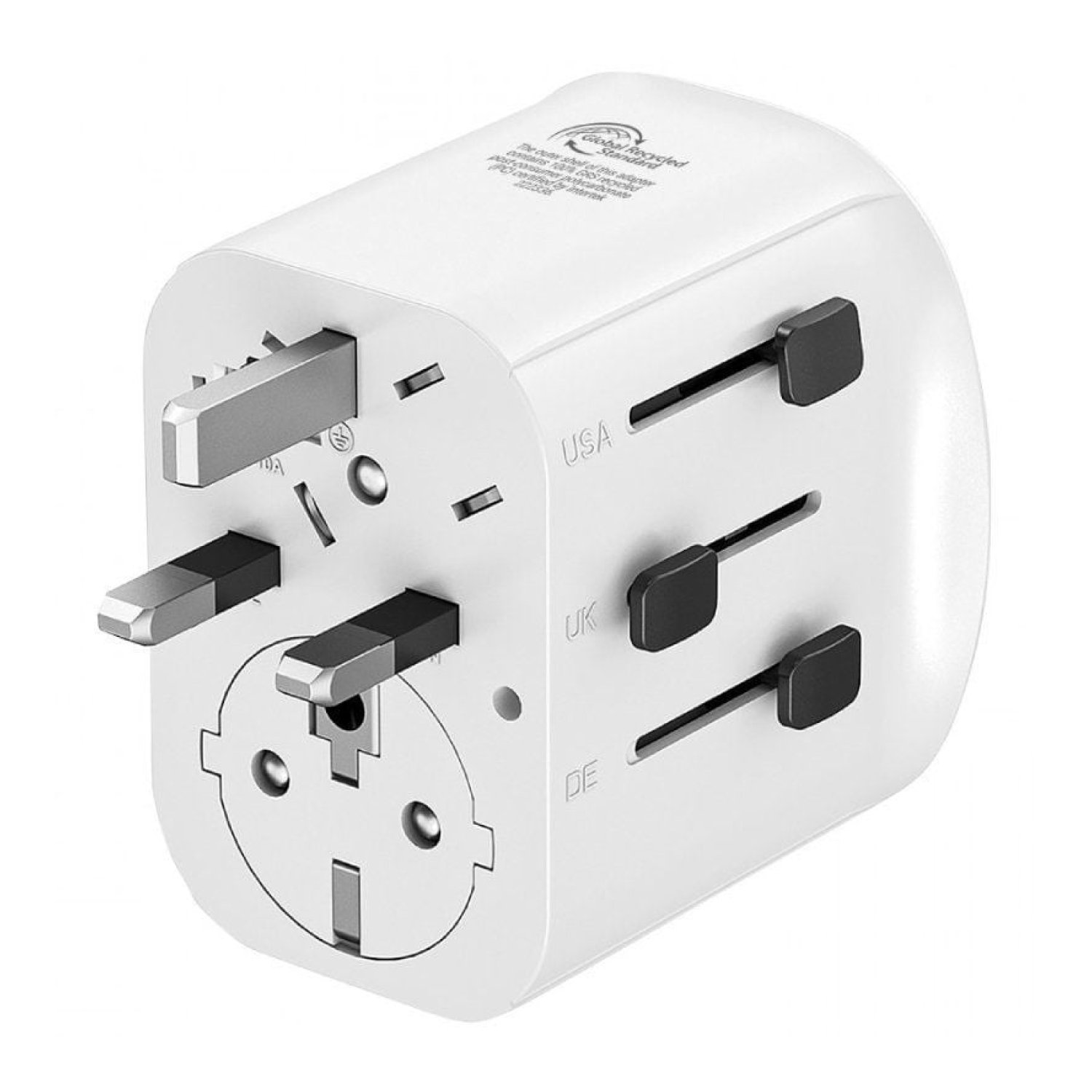 Muvit For Change · Cargador de Pared Universal · 3 Puertos (1 USB-C + 2 USB) · 15W