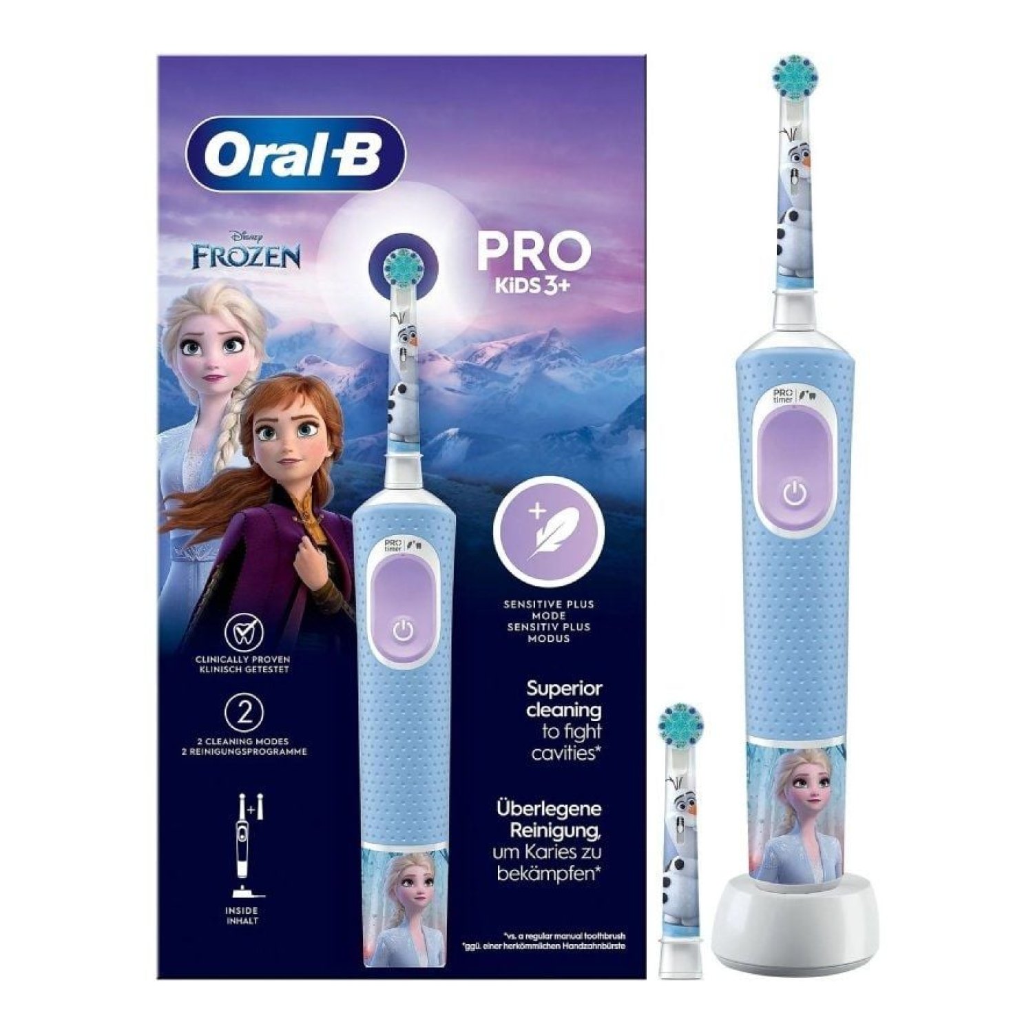 Oral-B Pro Kids 3 Frozen · Cepillo Eléctrico Infantil · Incluye 1 Recambio