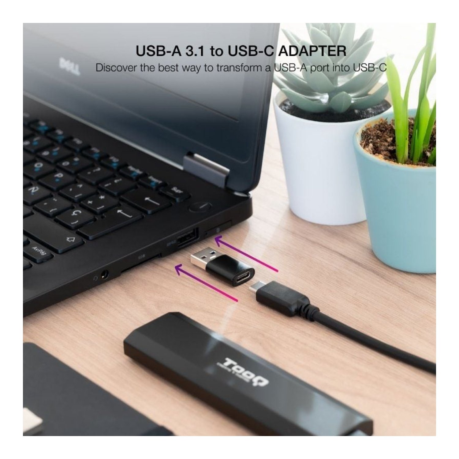 Nanocable · Adaptador USB 3.1 · USB Macho a Tipo-C Hembra