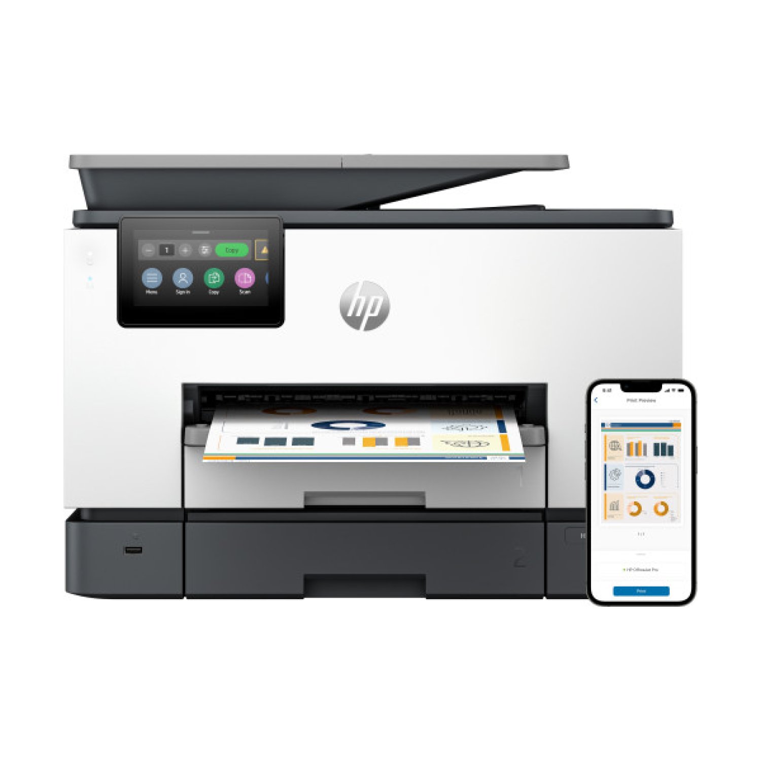 HP OfficeJet Pro 9130b · Multifunción WiFi · Fax · Dúplex · ADF · Blanca