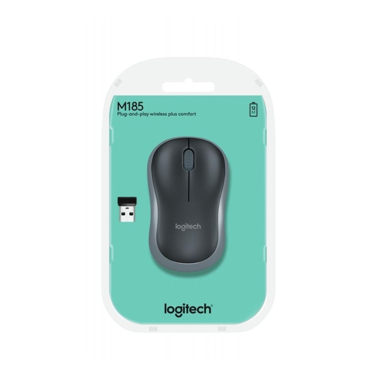 Logitech M185 · Ratón Inalámbrico · Hasta 1000 DPI · Gris