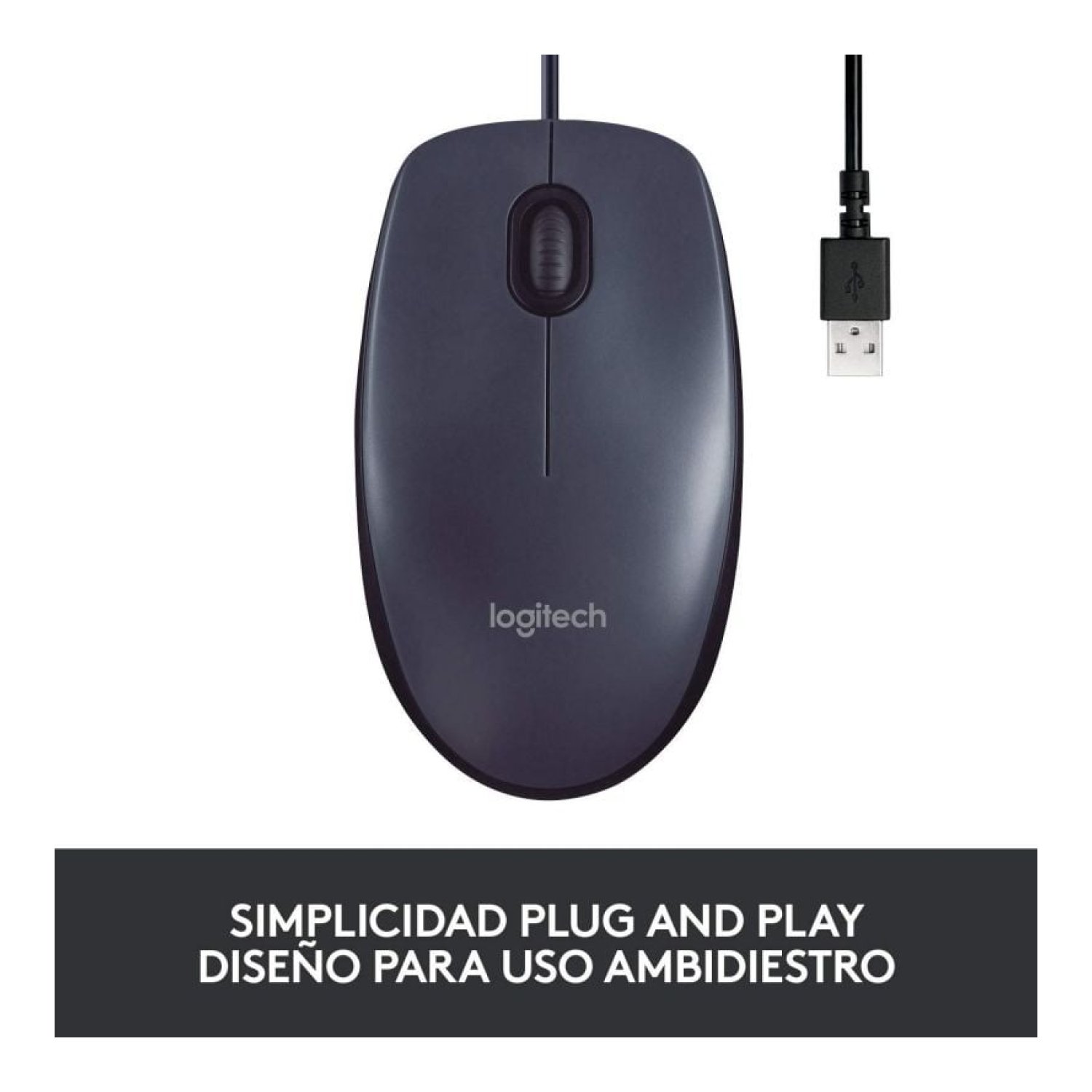 Logitech B100 · Ratón óptico · 800 DPI