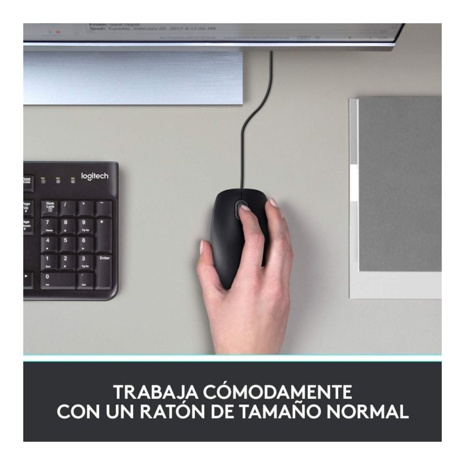Logitech B100 · Ratón óptico · 800 DPI
