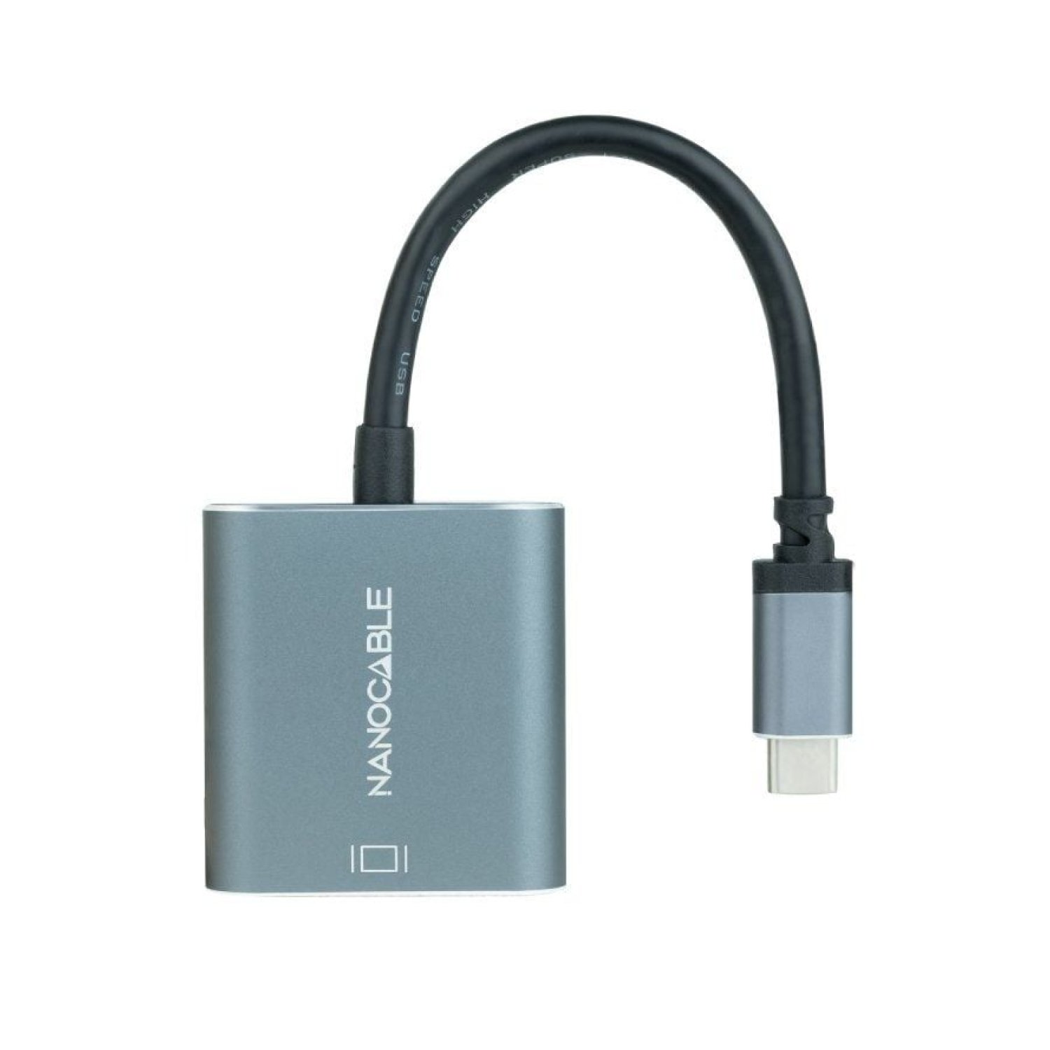 Nanocable · Conversor USB-C a DVI-D · 15cm · Gris