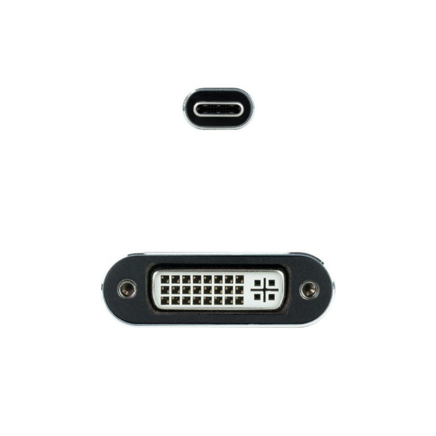 Nanocable · Conversor USB-C a DVI-D · 15cm · Gris