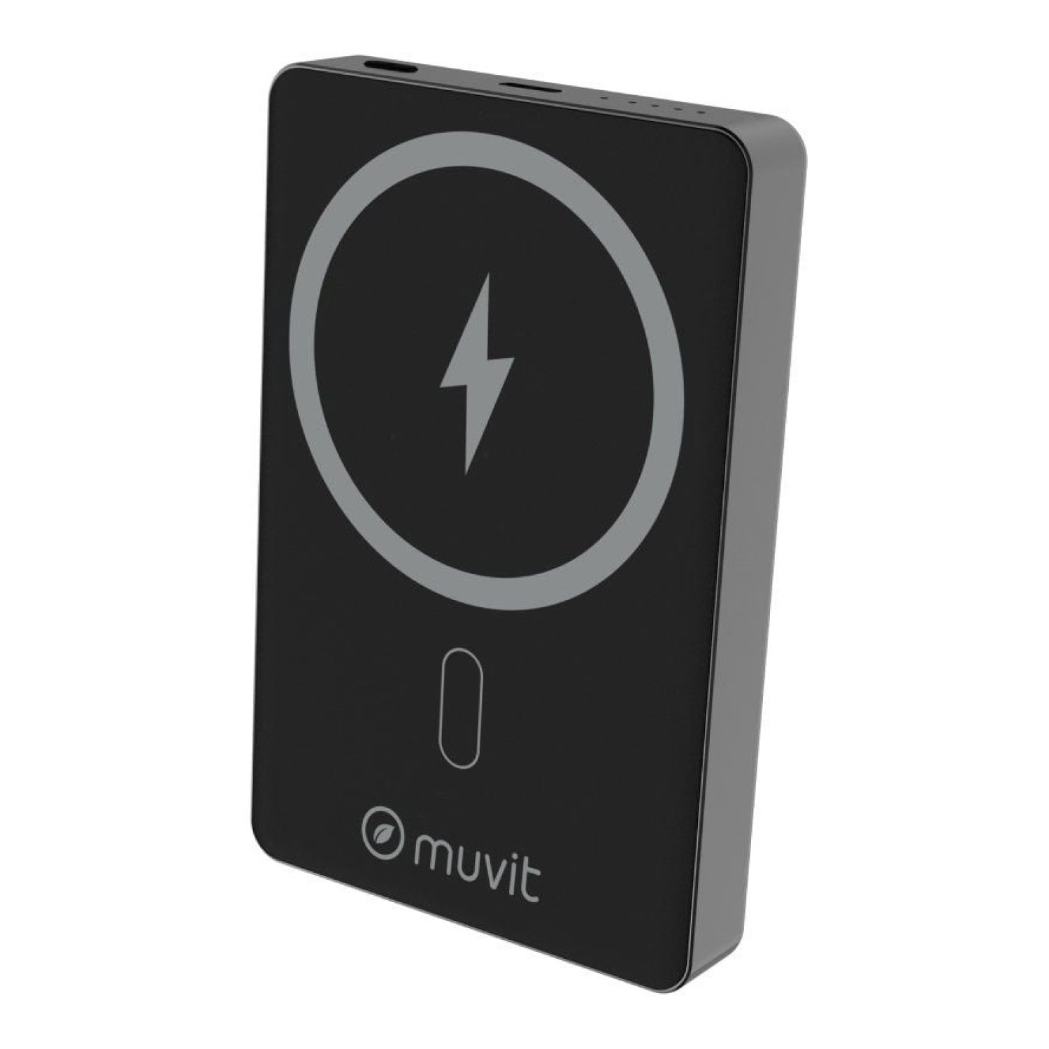 Muvit For Change Powerbank 10000mAh · 20W · Carga Inalámbrica · Negro · USB Tipo-C