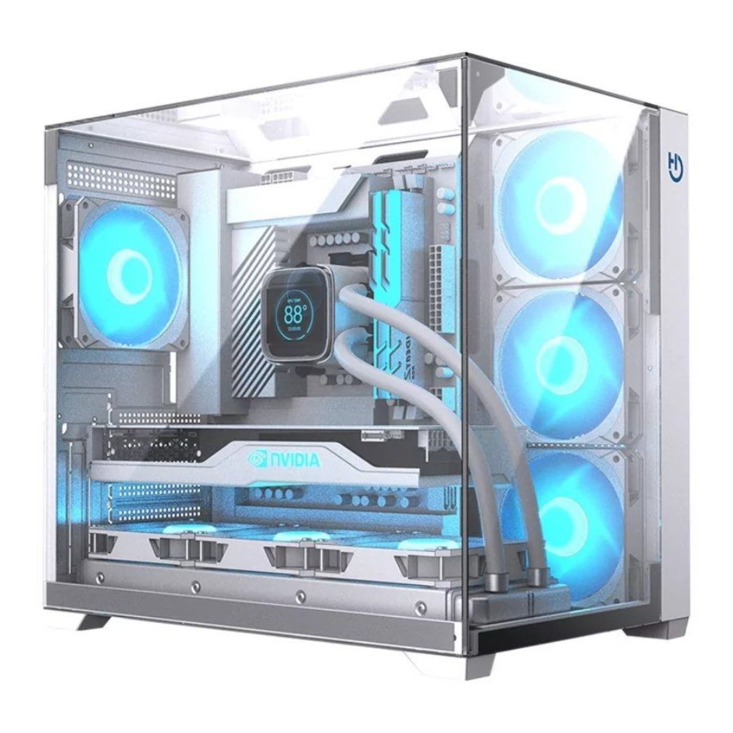 Hiditec Sky · Caja Gaming Semitorre · ATX · Blanca