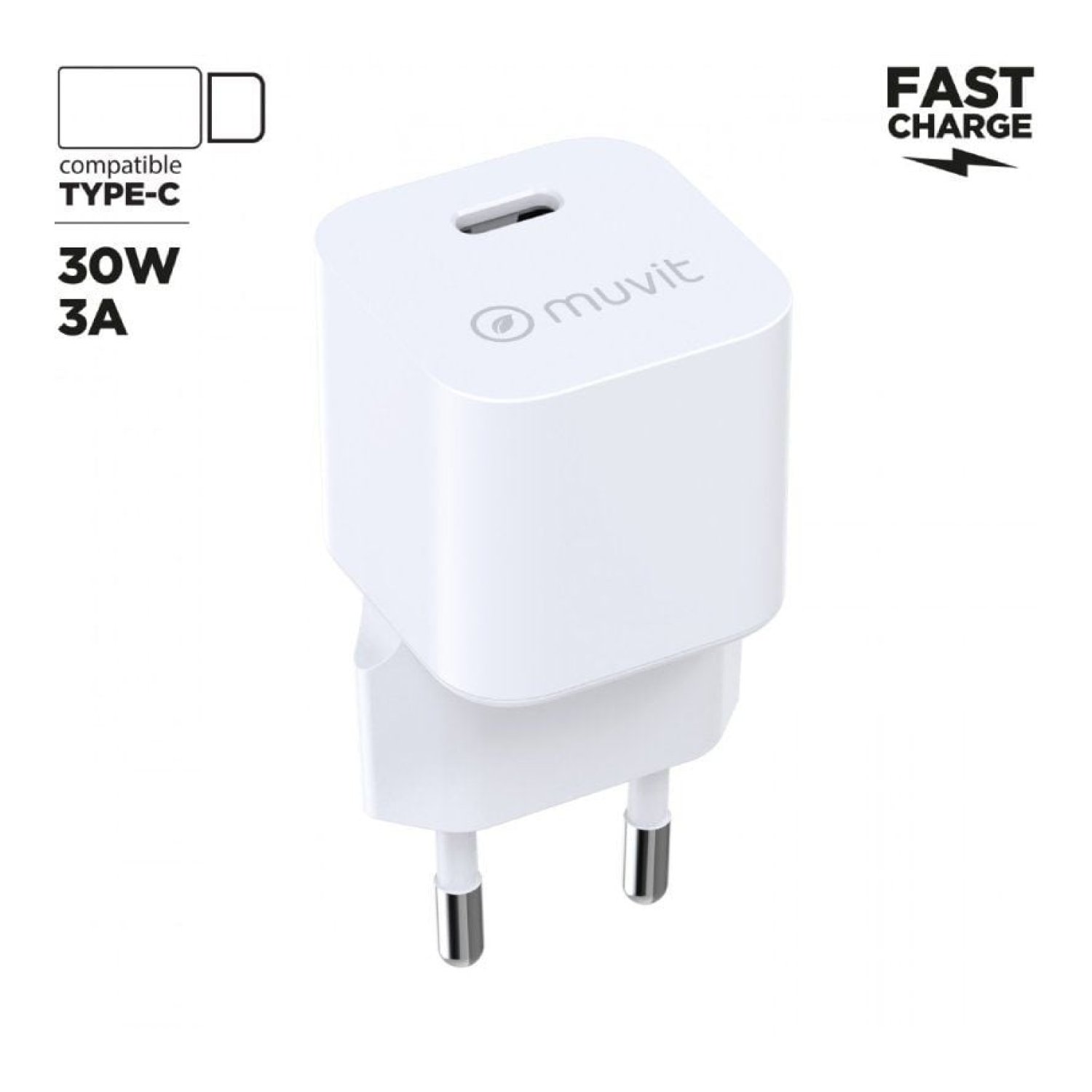 Muvit For Change · Cargador USB-C · 30W