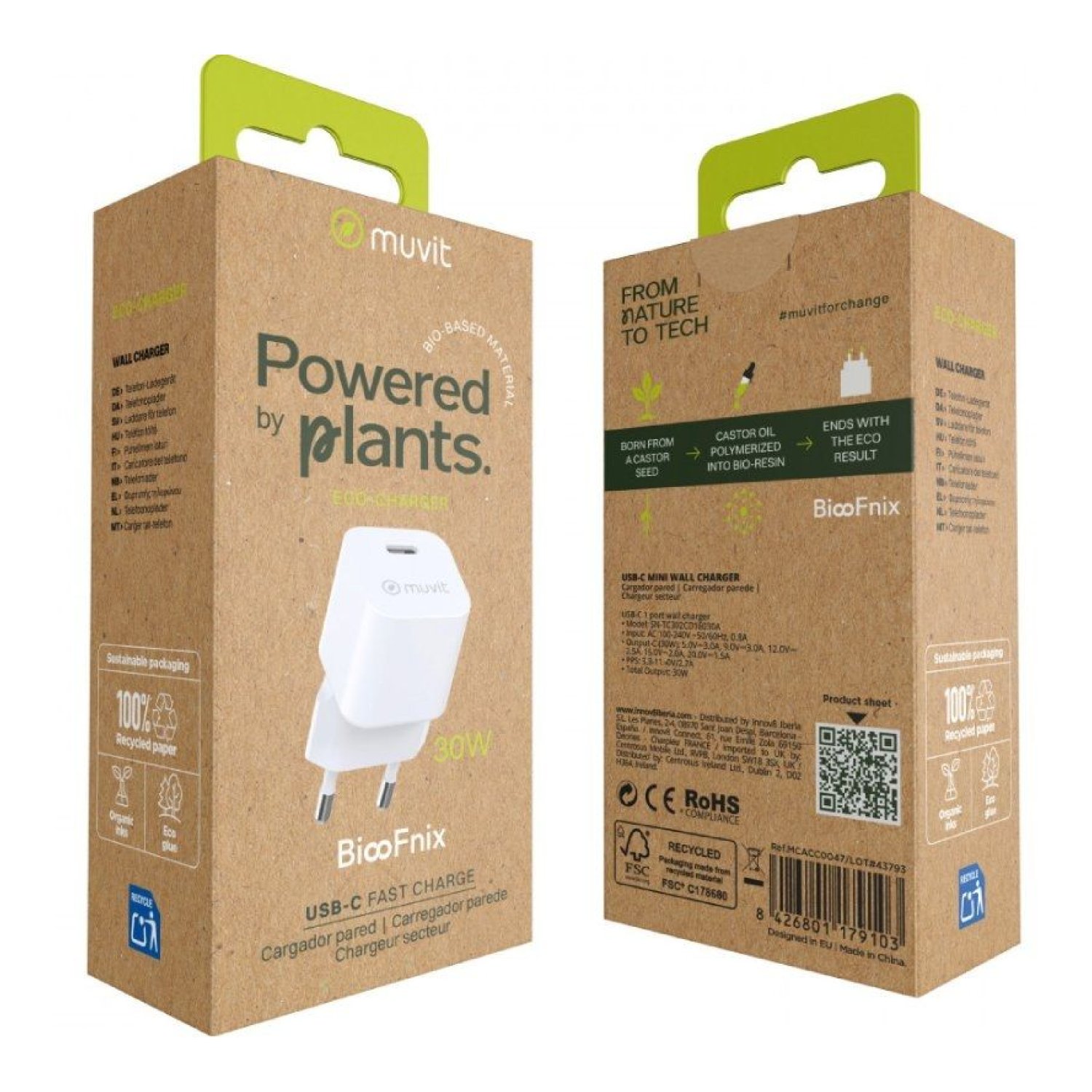 Muvit For Change · Cargador USB-C · 30W