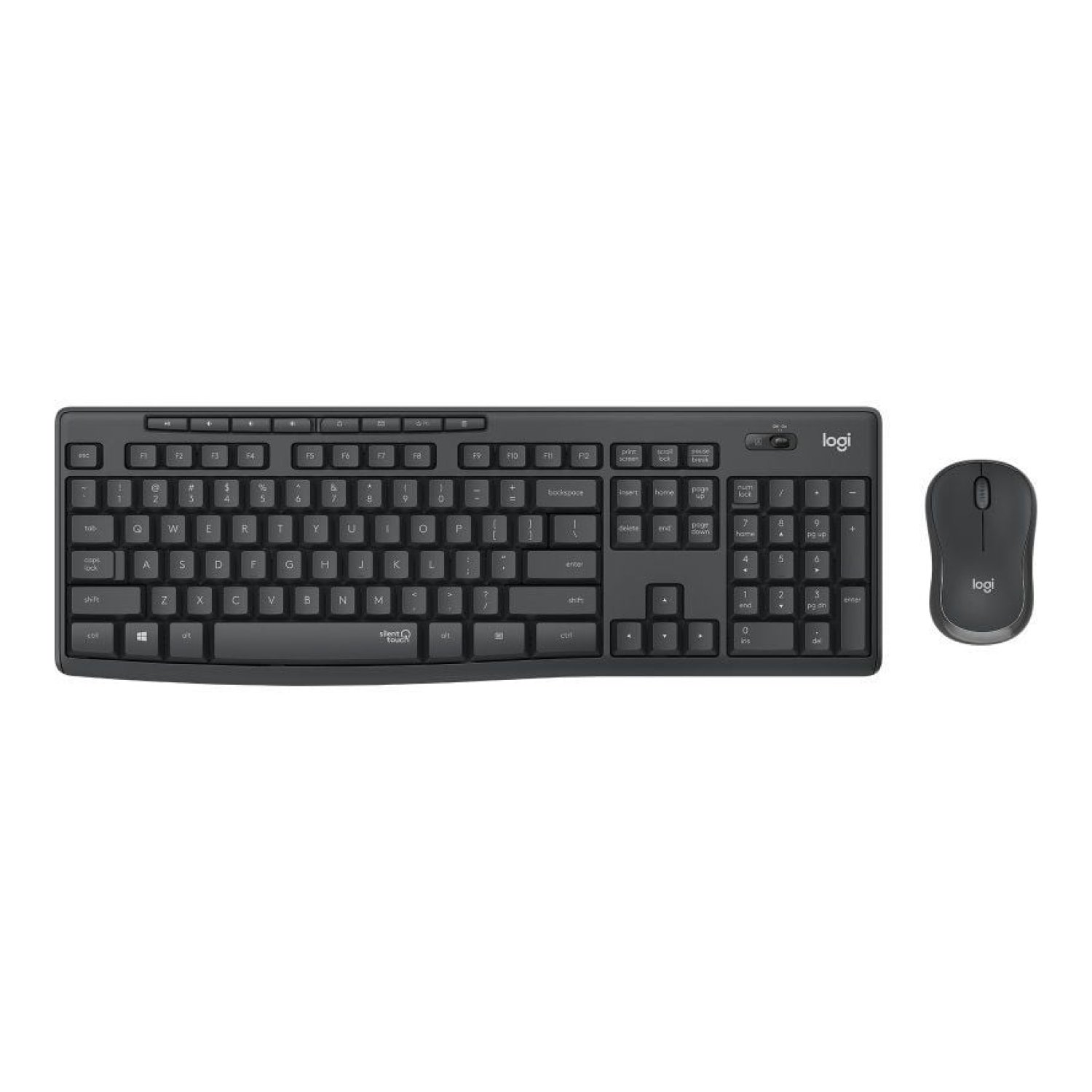Logitech Silent Touch MK295 · Teclado y Ratón Inalámbricos · Grafito