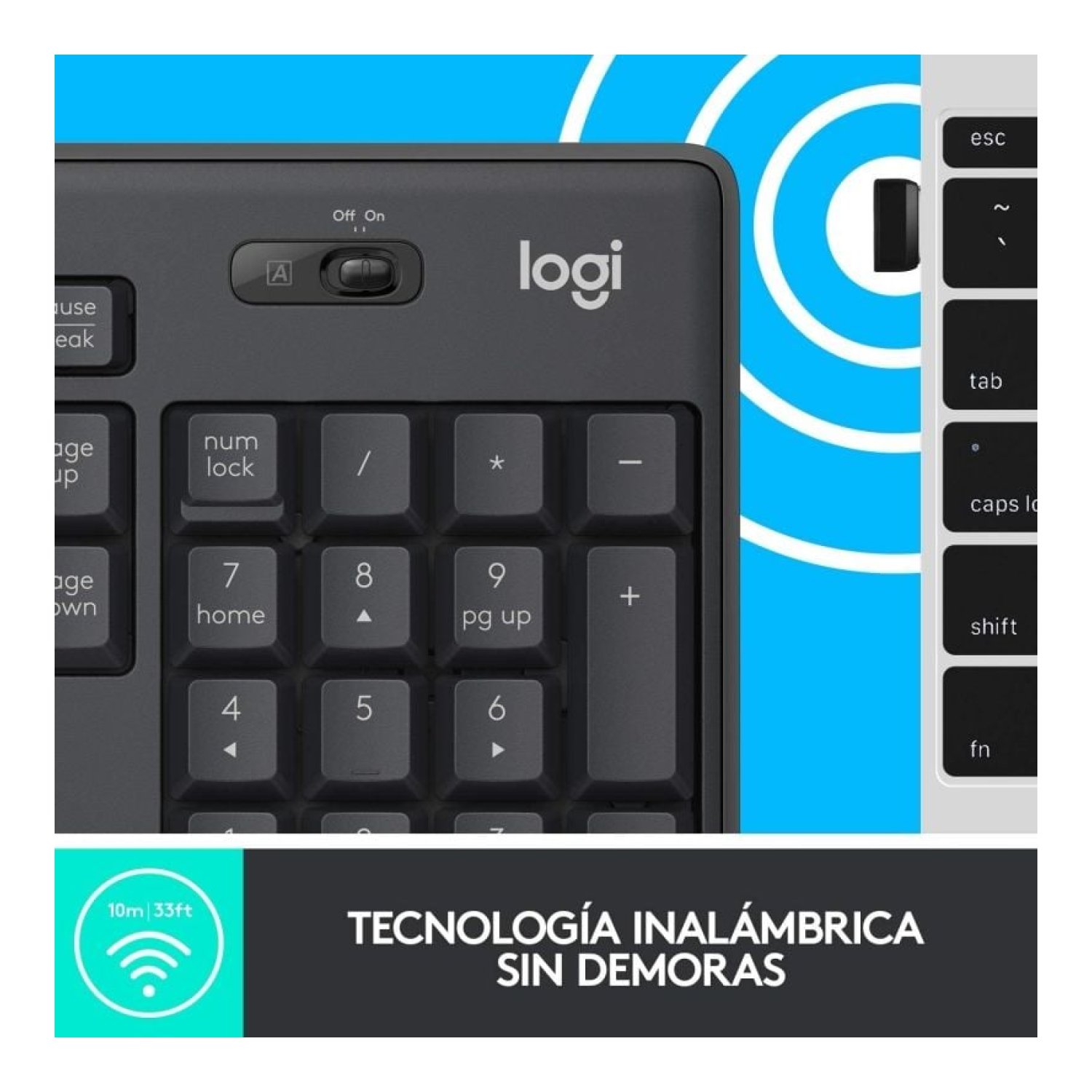 Logitech Silent Touch MK295 · Teclado y Ratón Inalámbricos · Grafito