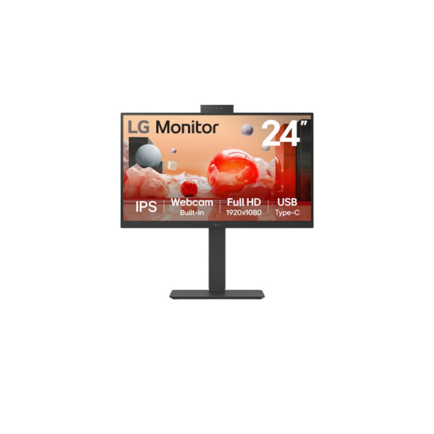 LG 24BA850-B · Monitor 23,8" Full HD · Webcam integrada · Multimedia · Negro