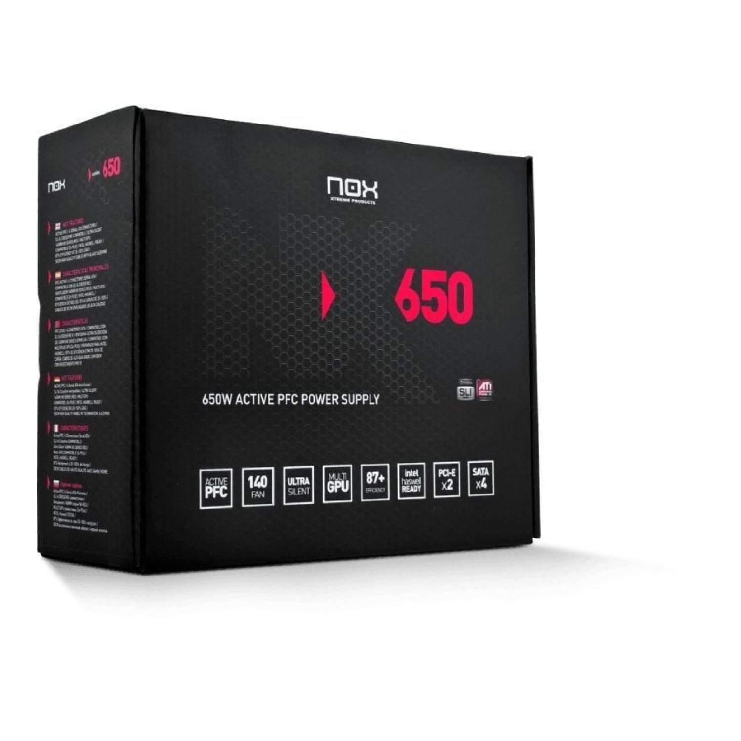 NOX · Fuente de Alimentación · 650W · Ventilador 14cm