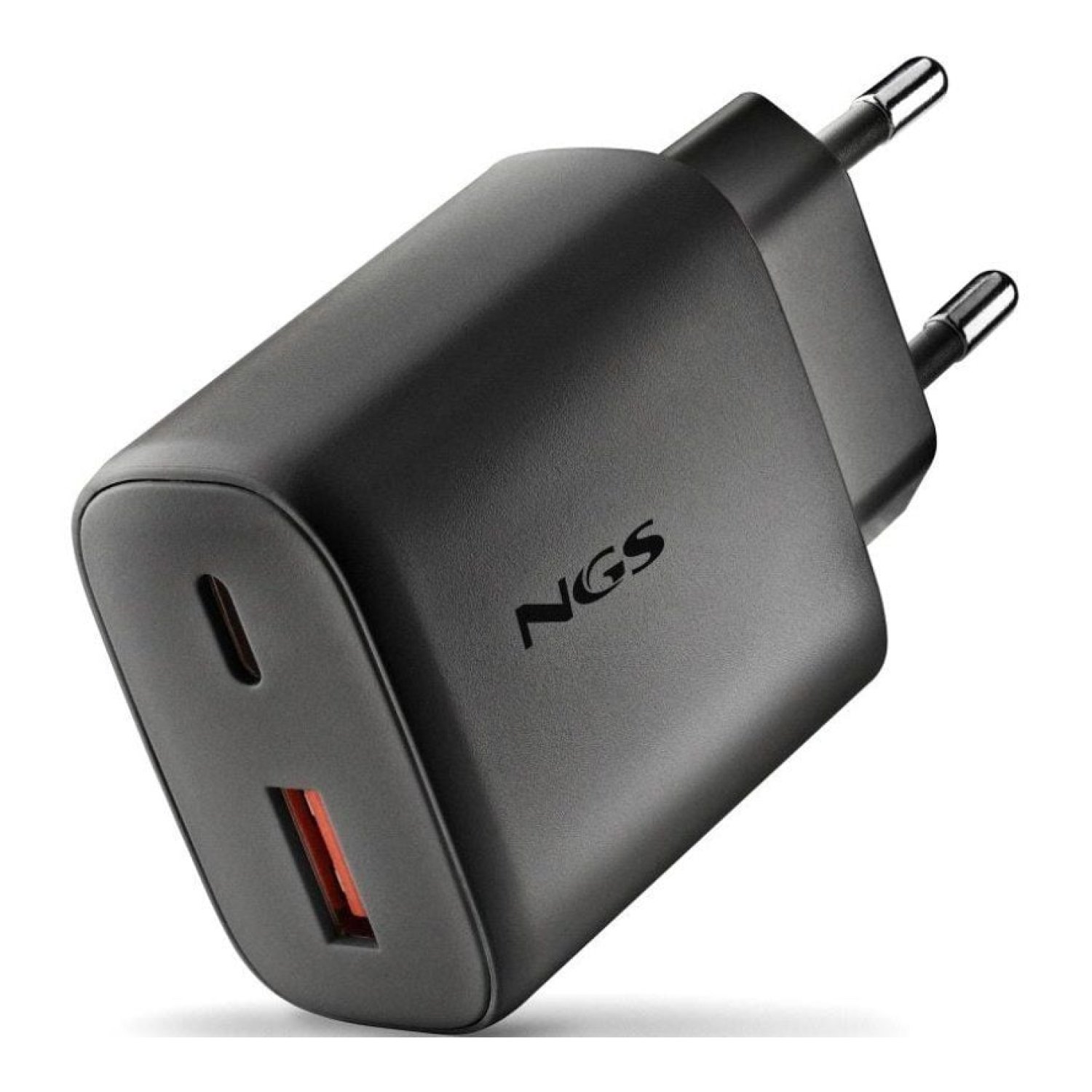 NGS Era · Cargador GaN 45W · USB-C + USB · Carga Rápida