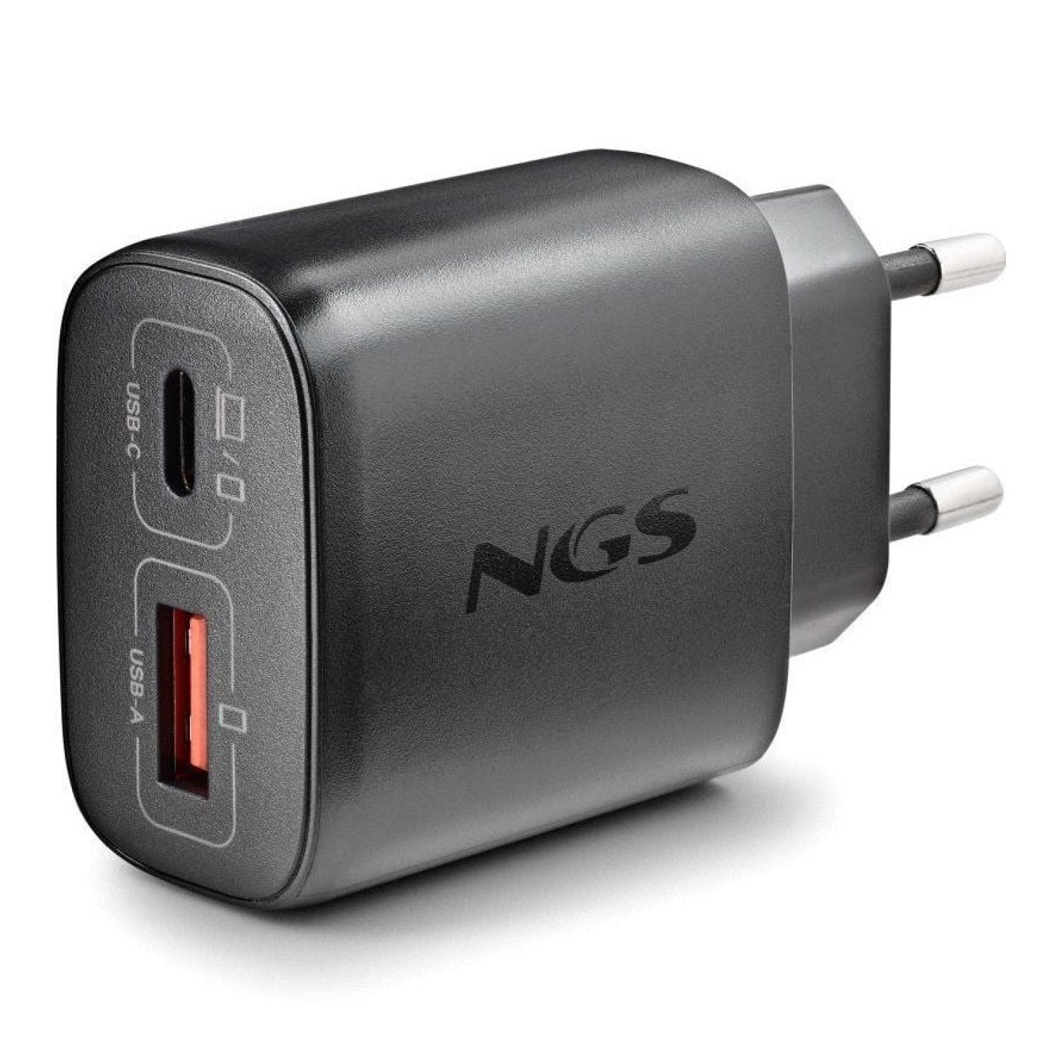 NGS Era · Cargador GaN 45W · USB-C + USB · Carga Rápida