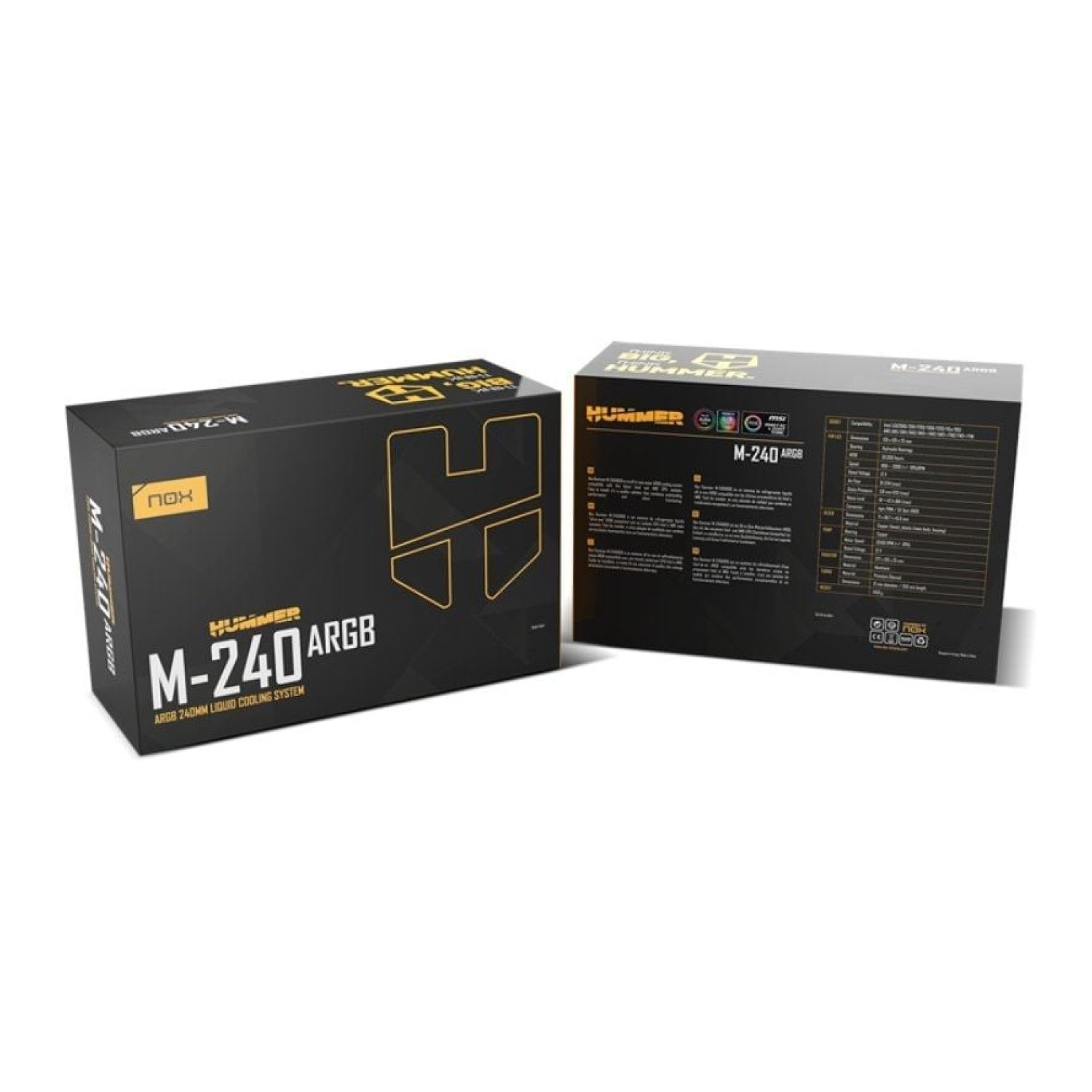 Nox M-240 ARGB · Refrigeración Líquida · 240mm · Blanco