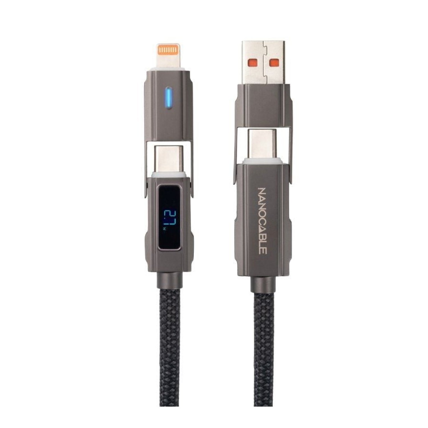 Nanocable · Cable USB 2.0 Tipo-C · 1m · 480Mbps · 27W · Negro